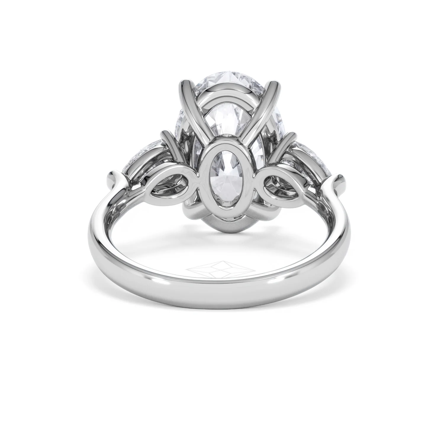 Adore 6.00ct Oval Cut Lab Diamond 3 Stone Engagement Ring in Platinum - Image 46