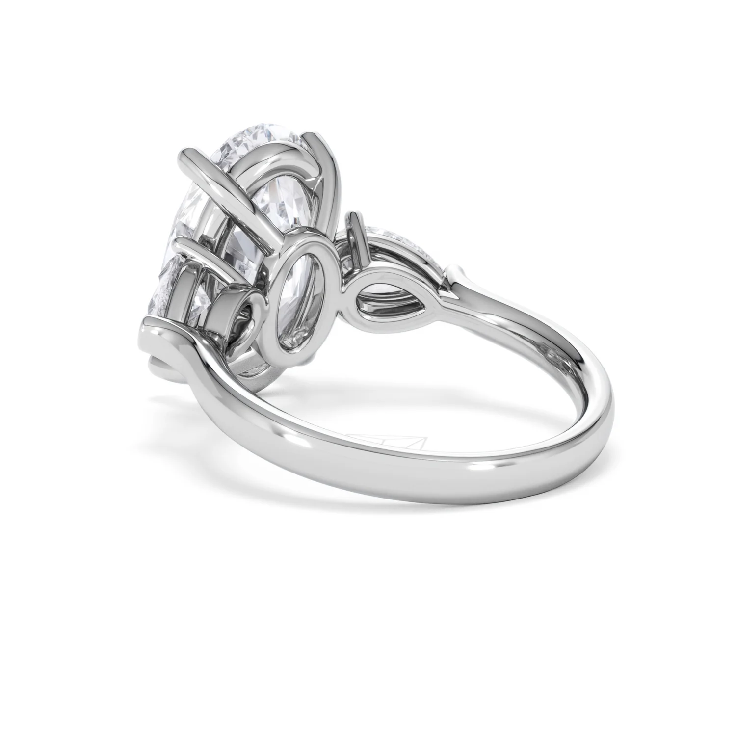 Adore 6.00ct Oval Cut Lab Diamond 3 Stone Engagement Ring in Platinum - Image 55
