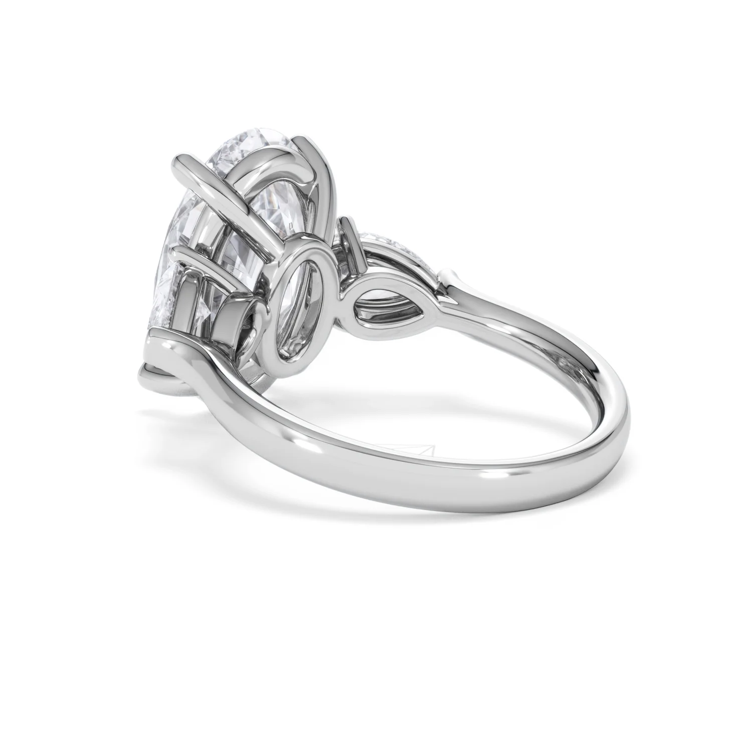 Adore 6.00ct Oval Cut Lab Diamond 3 Stone Engagement Ring in Platinum - Image 56