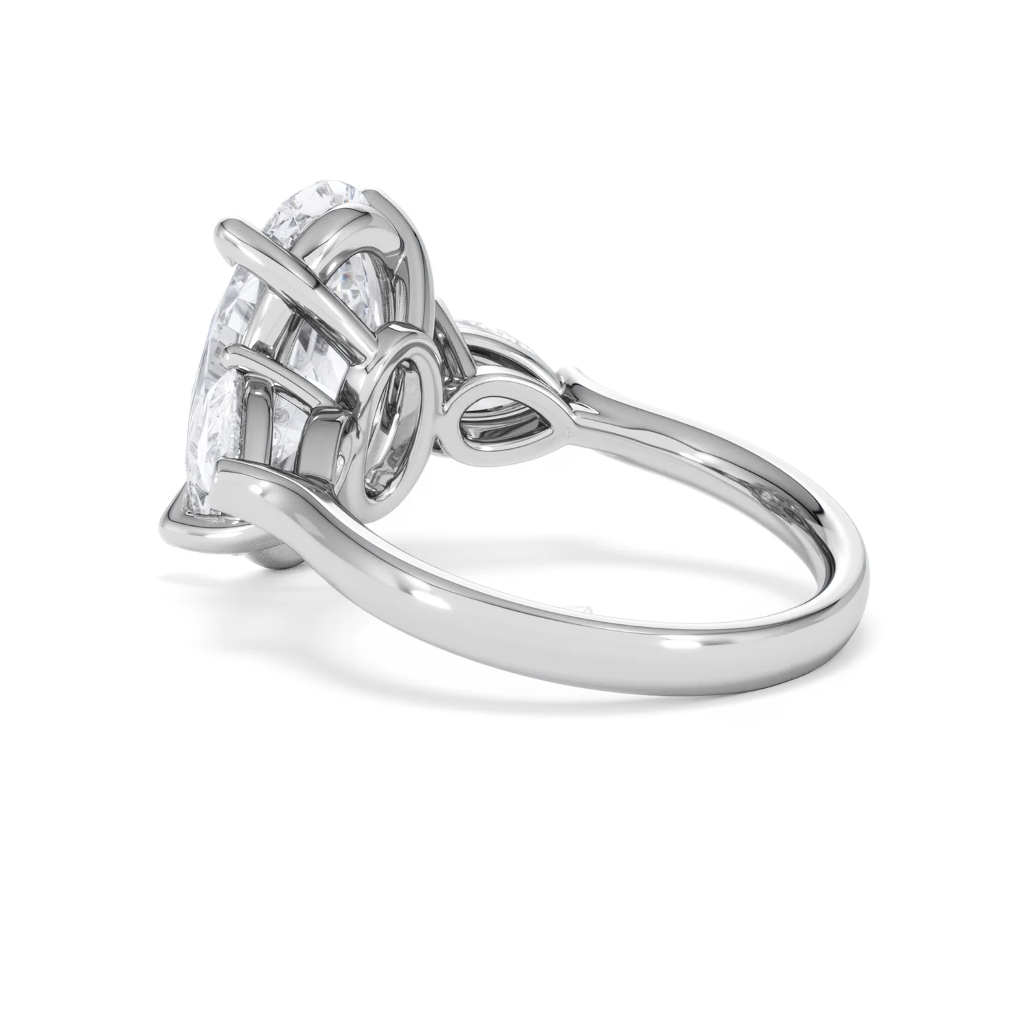 Adore 6.00ct Oval Cut Lab Diamond 3 Stone Engagement Ring in Platinum - Image 58