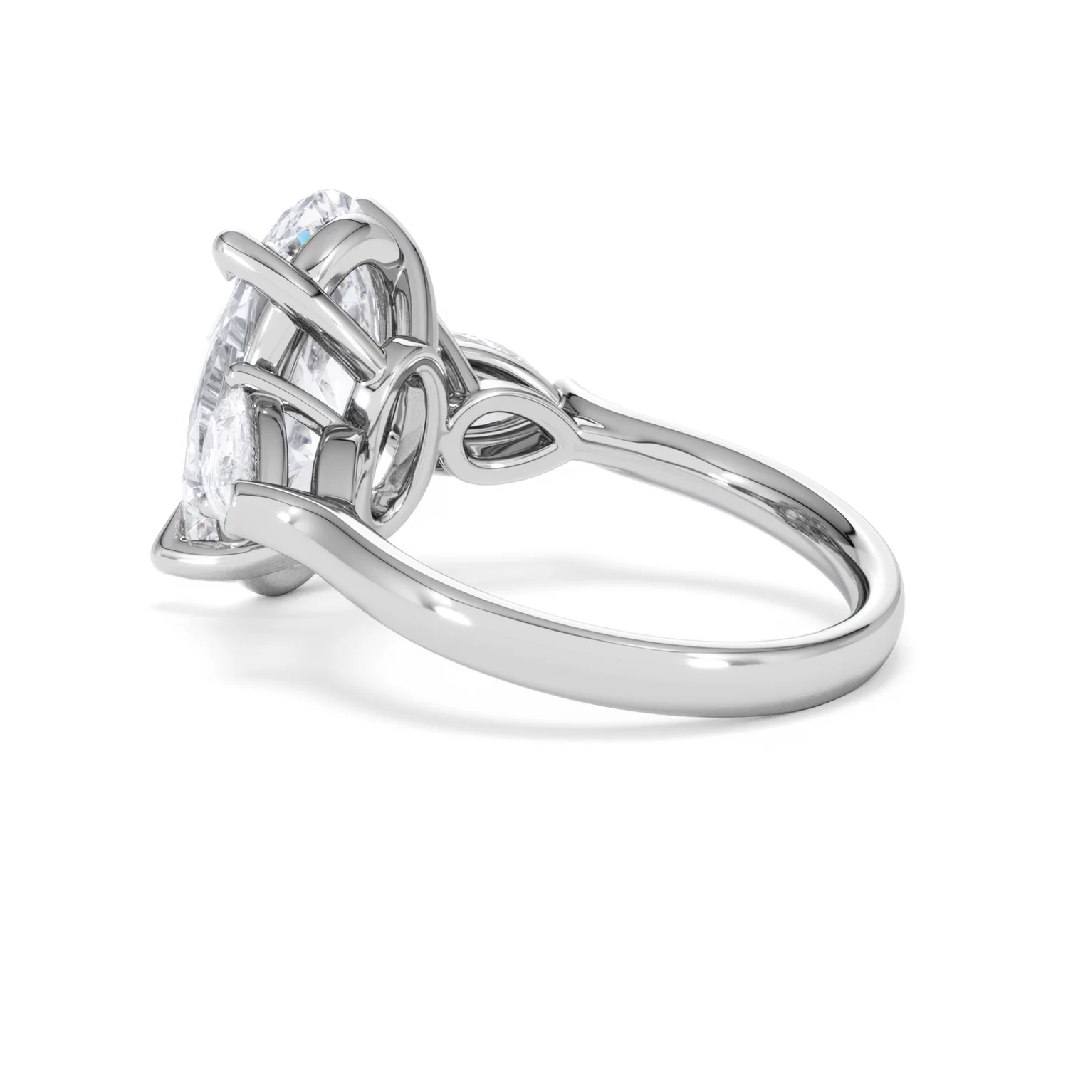 Adore 6.00ct Oval Cut Lab Diamond 3 Stone Engagement Ring in Platinum - Image 59