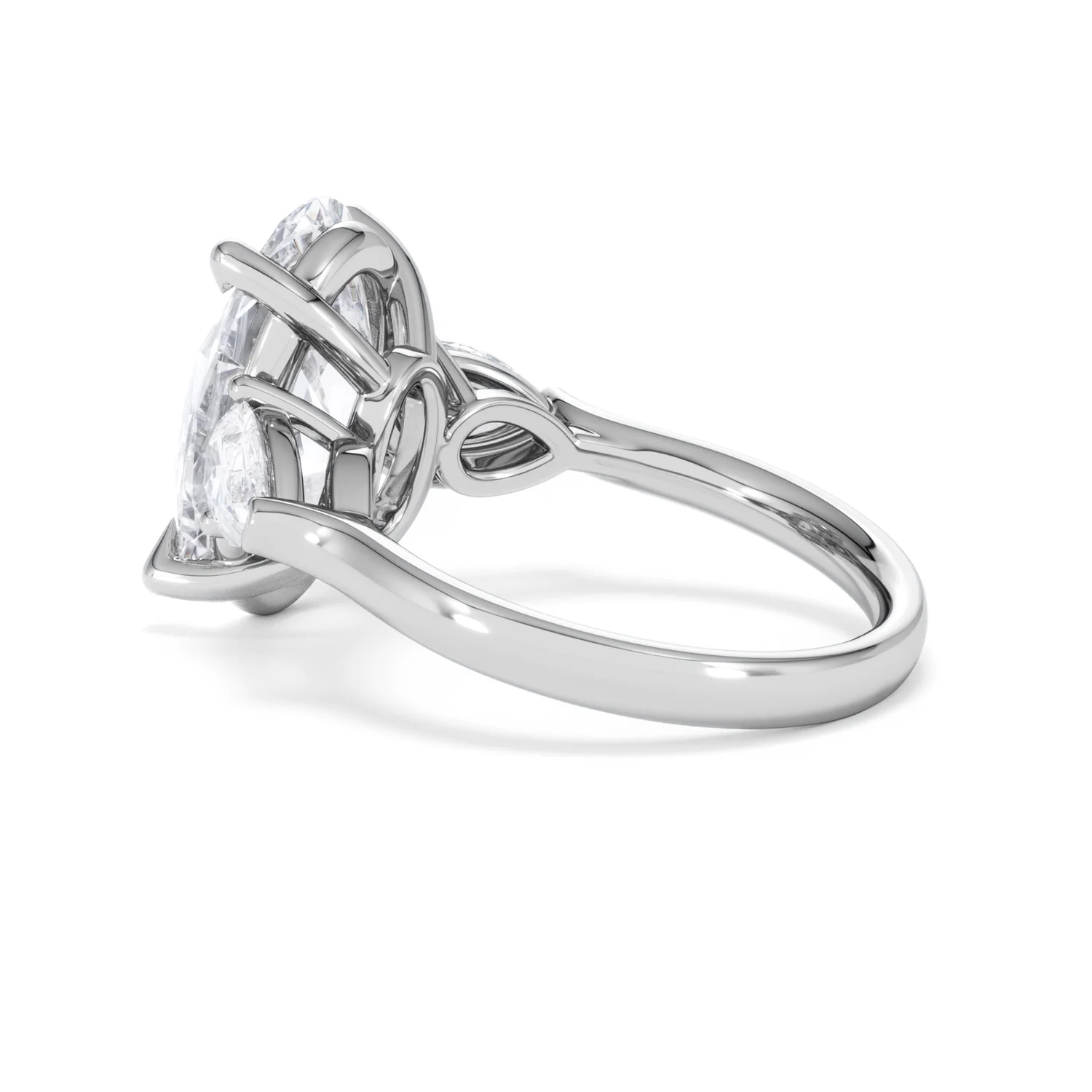 Adore 6.00ct Oval Cut Lab Diamond 3 Stone Engagement Ring in Platinum - Image 60