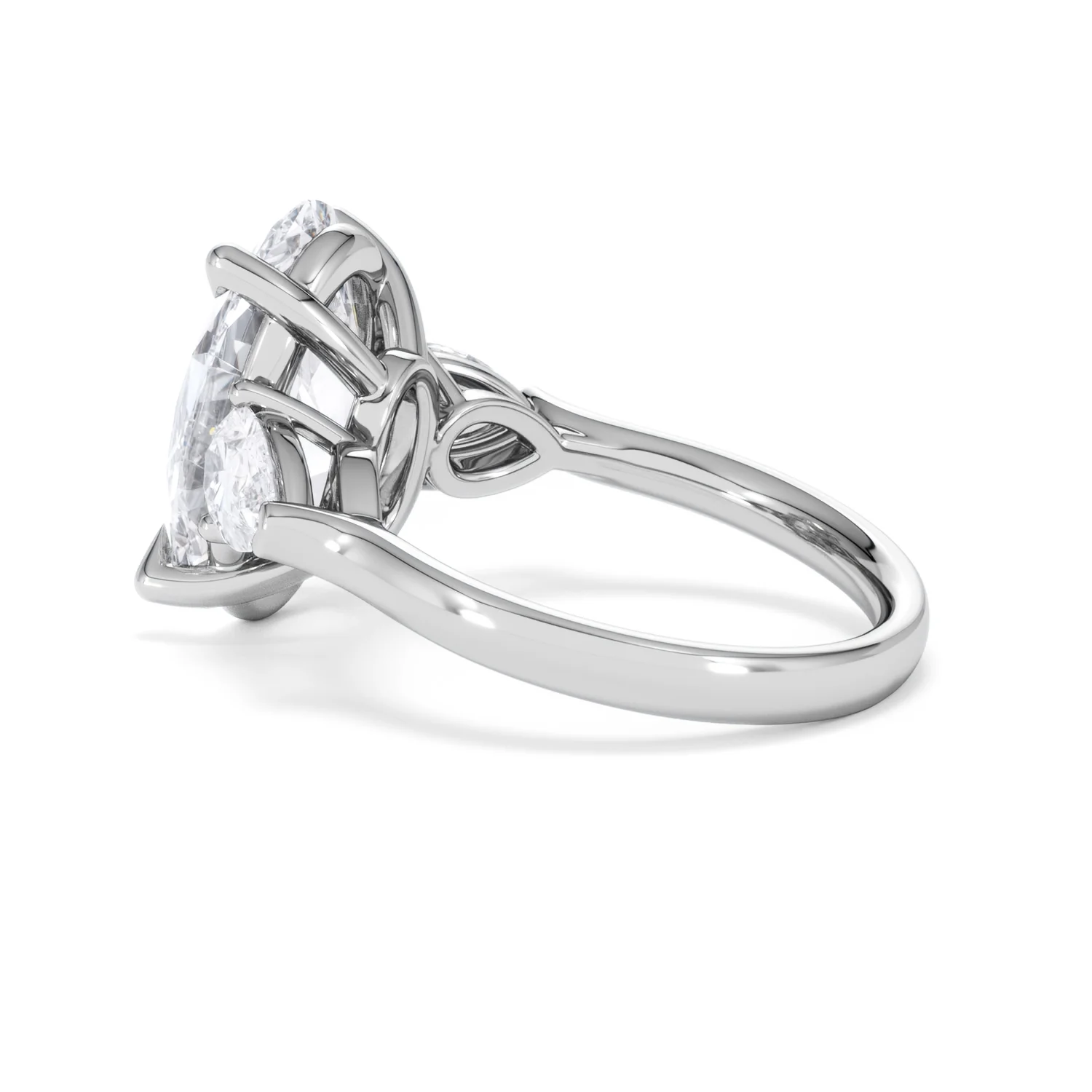 Adore 6.00ct Oval Cut Lab Diamond 3 Stone Engagement Ring in Platinum - Image 61