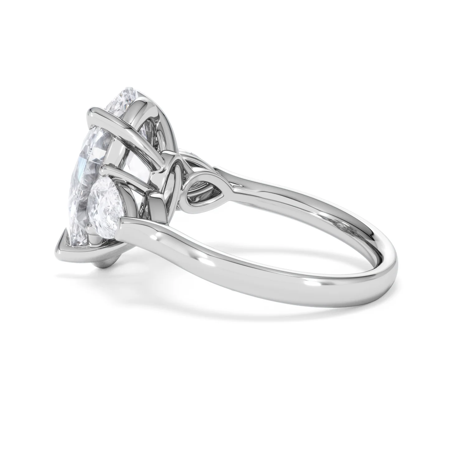 Adore 6.00ct Oval Cut Lab Diamond 3 Stone Engagement Ring in Platinum - Image 62