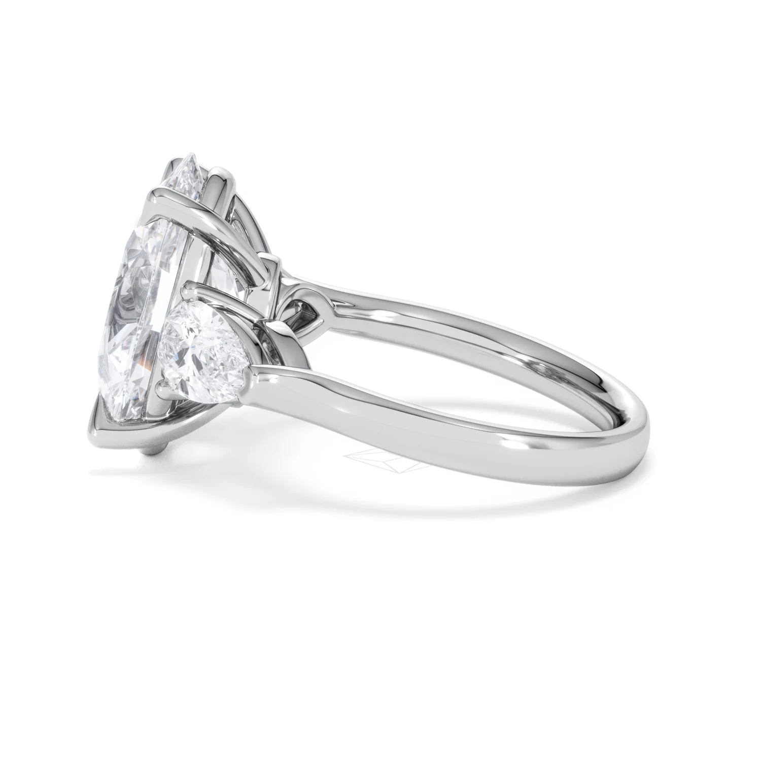 Adore 6.00ct Oval Cut Lab Diamond 3 Stone Engagement Ring in Platinum - Image 66