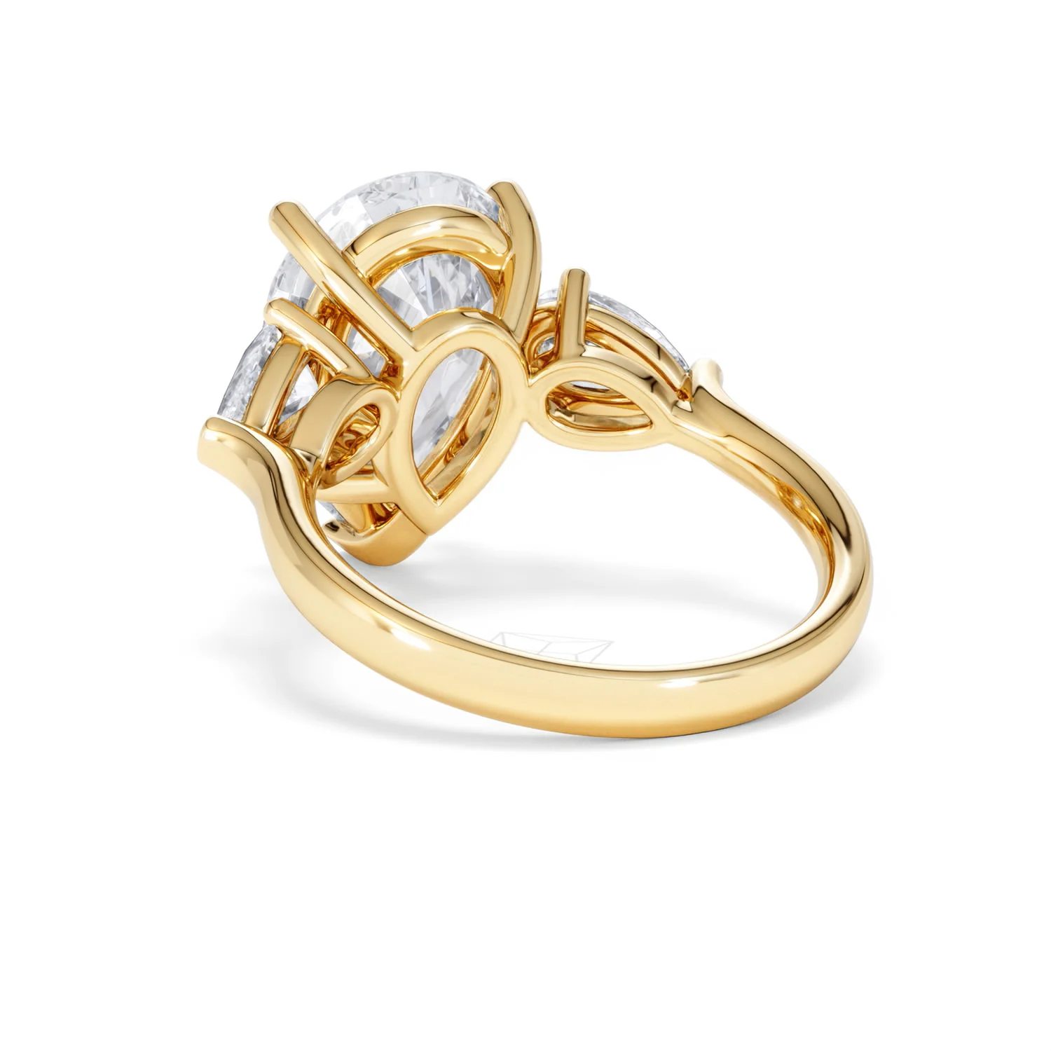 Adore 6.00ct Pear Cut Lab Diamond 3 Stone Engagement Ring in 18K Yellow Gold - Image 53