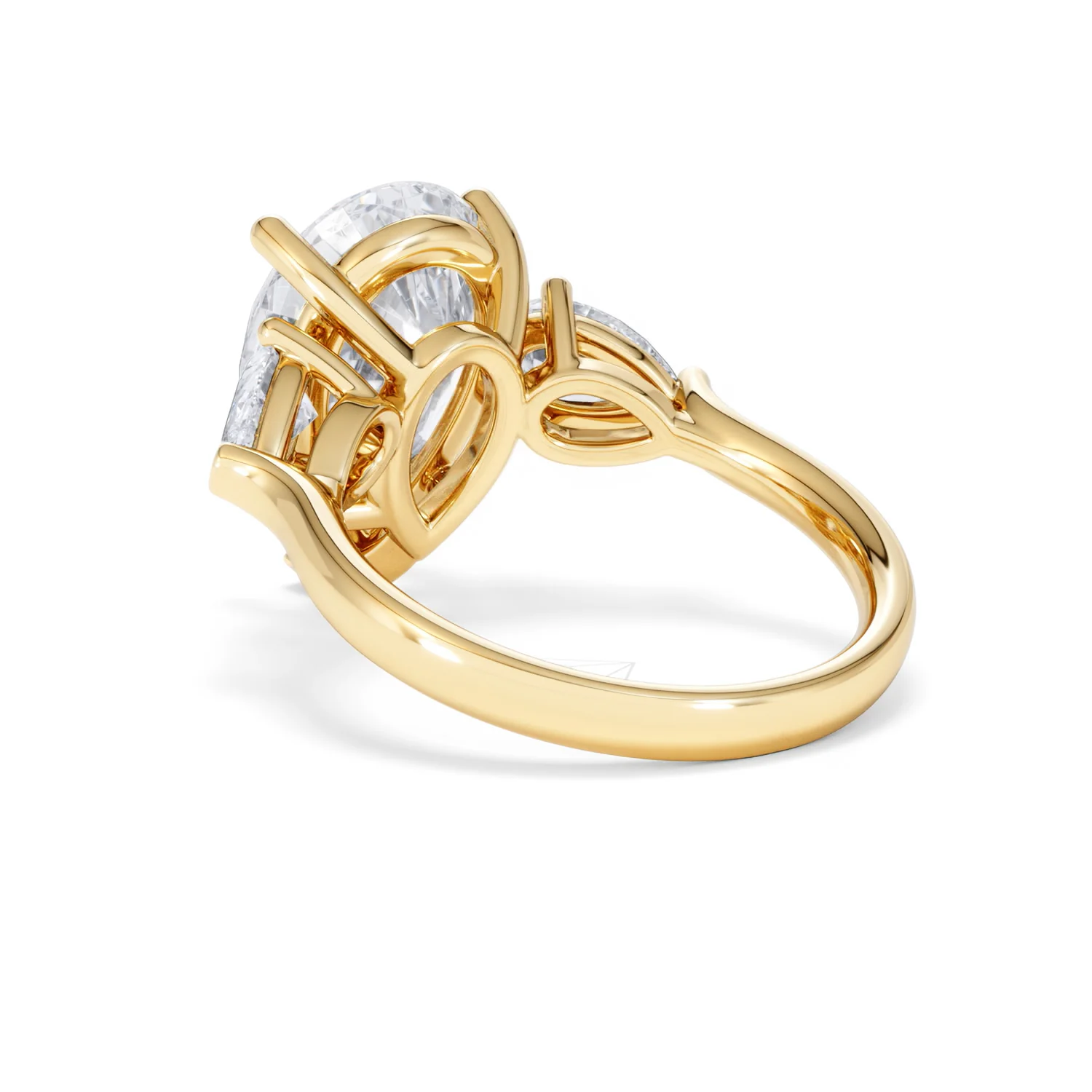 Adore 6.00ct Pear Cut Lab Diamond 3 Stone Engagement Ring in 18K Yellow Gold - Image 55