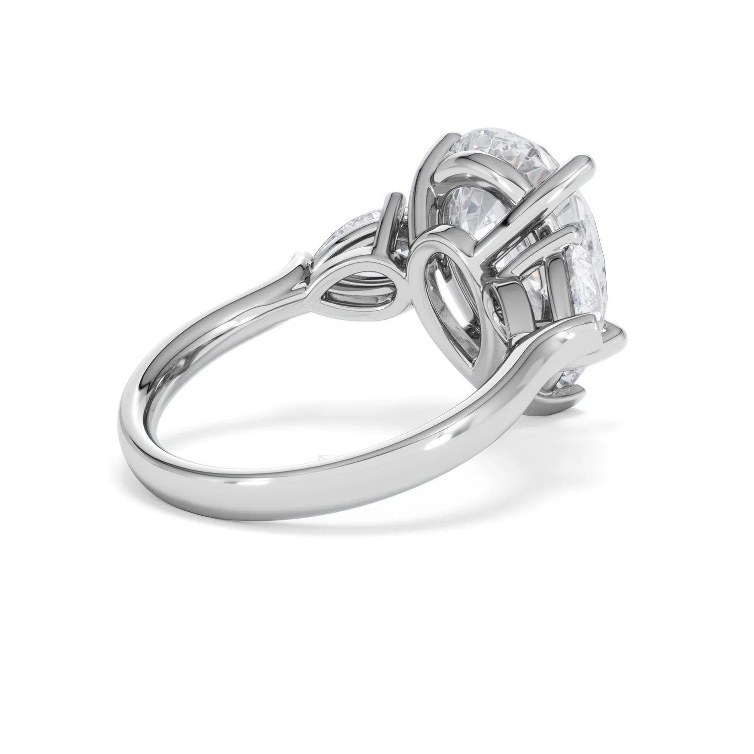 Adore 6.00ct Pear Cut Lab Diamond 3 Stone Engagement Ring in Platinum - Image 37