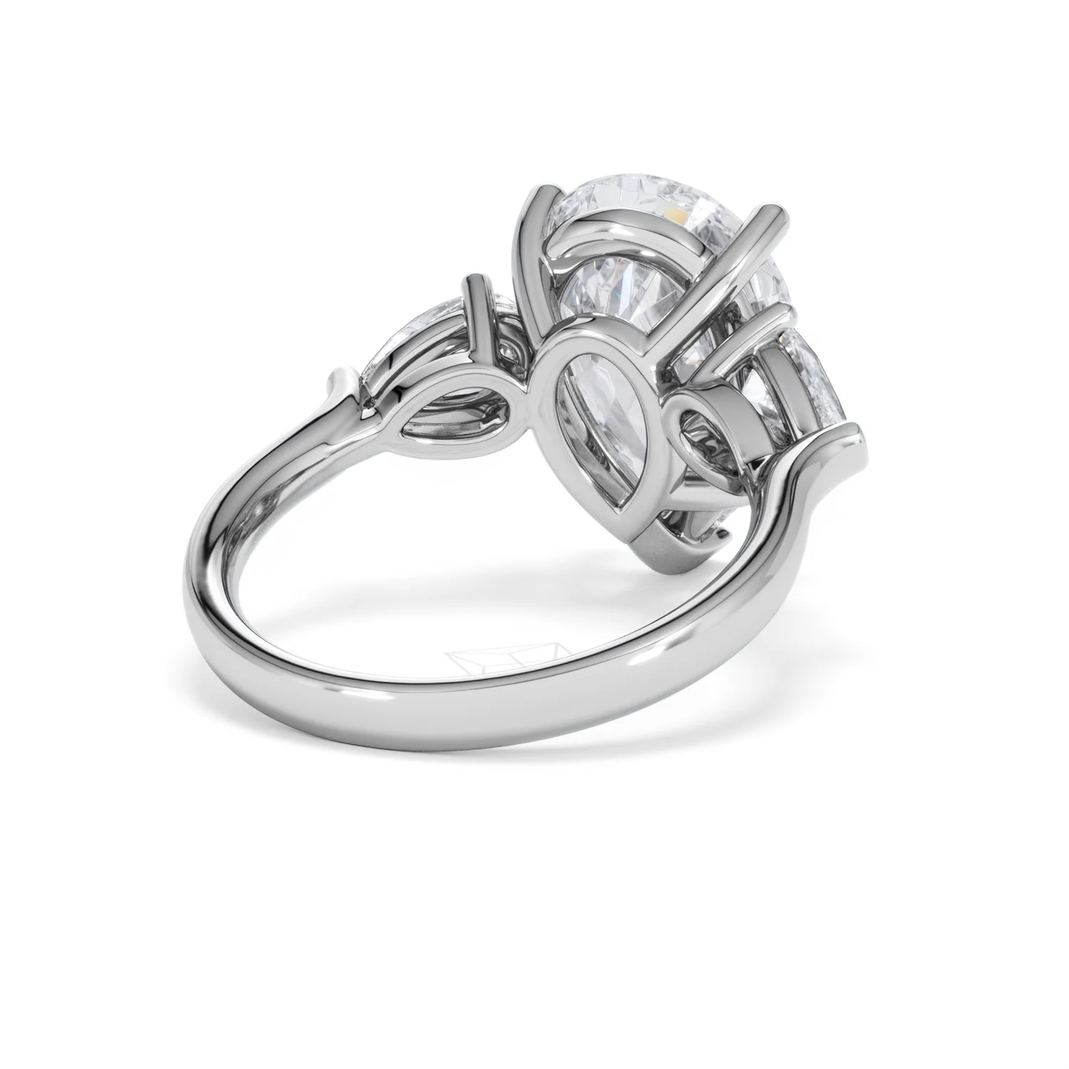 Adore 6.00ct Pear Cut Lab Diamond 3 Stone Engagement Ring in Platinum - Image 41