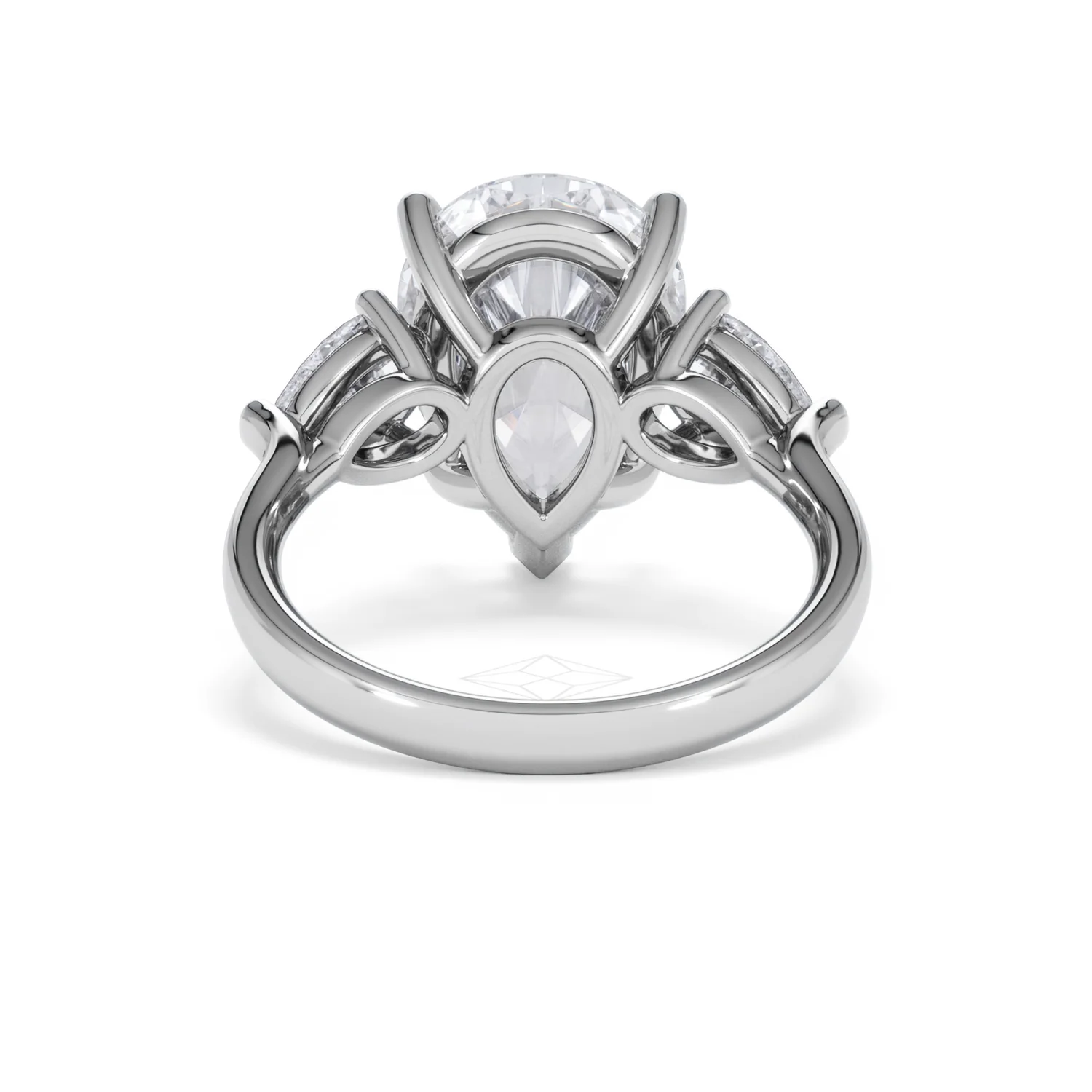 Adore 6.00ct Pear Cut Lab Diamond 3 Stone Engagement Ring in Platinum - Image 47