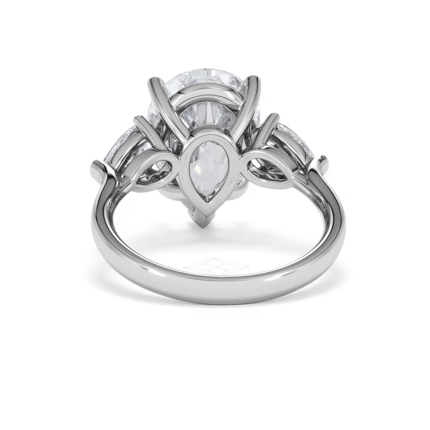 Adore 6.00ct Pear Cut Lab Diamond 3 Stone Engagement Ring in Platinum - Image 48