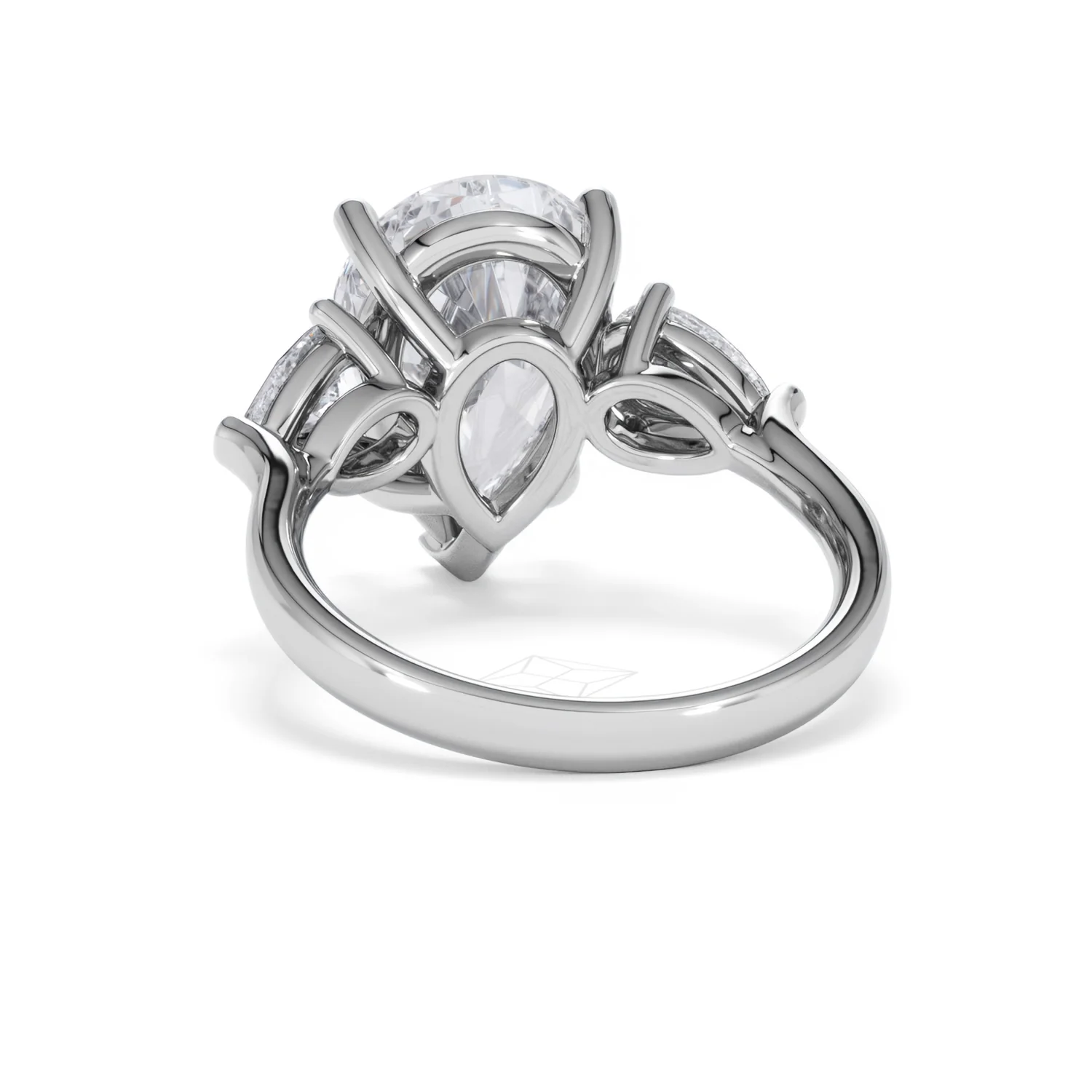 Adore 6.00ct Pear Cut Lab Diamond 3 Stone Engagement Ring in Platinum - Image 50