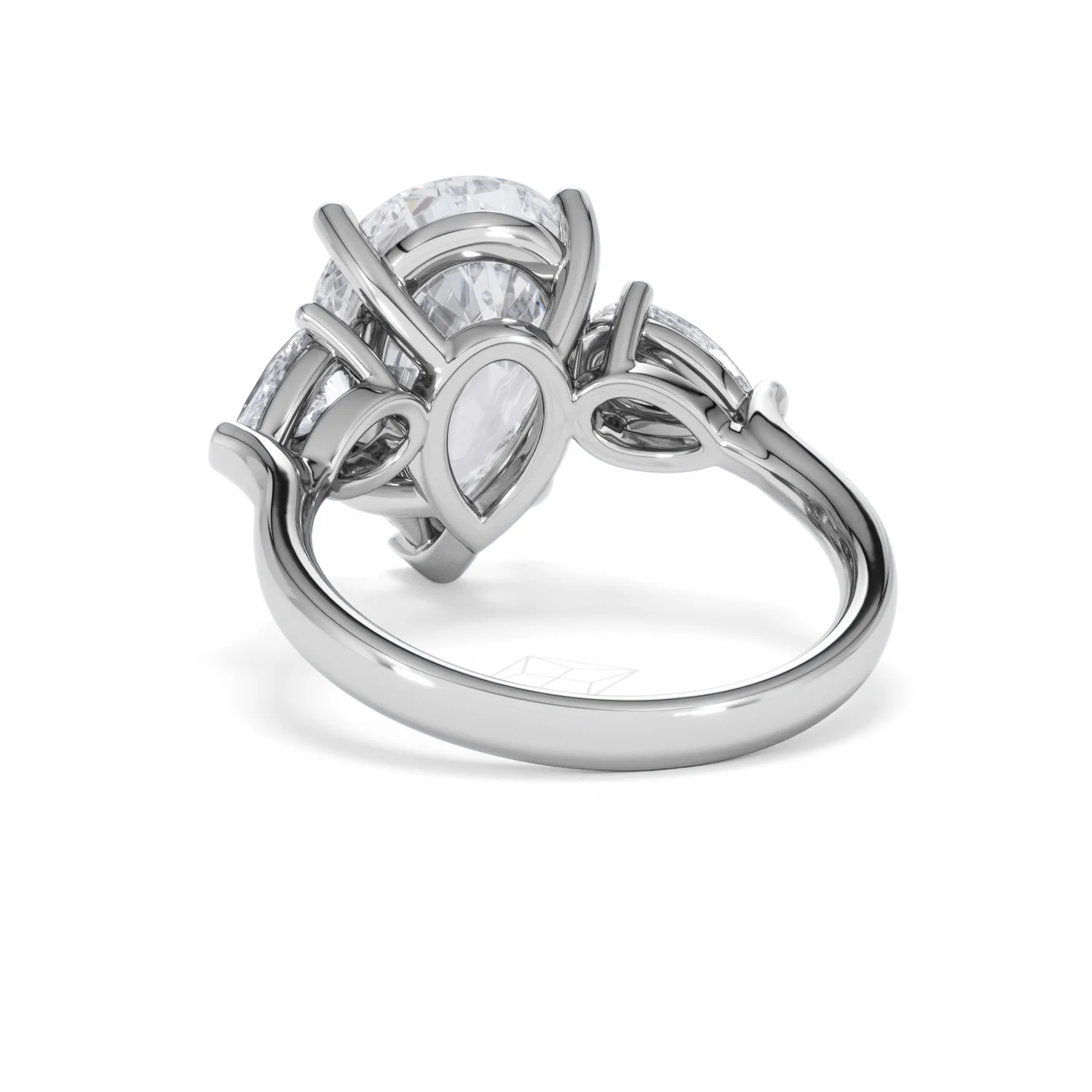 Adore 6.00ct Pear Cut Lab Diamond 3 Stone Engagement Ring in Platinum - Image 51
