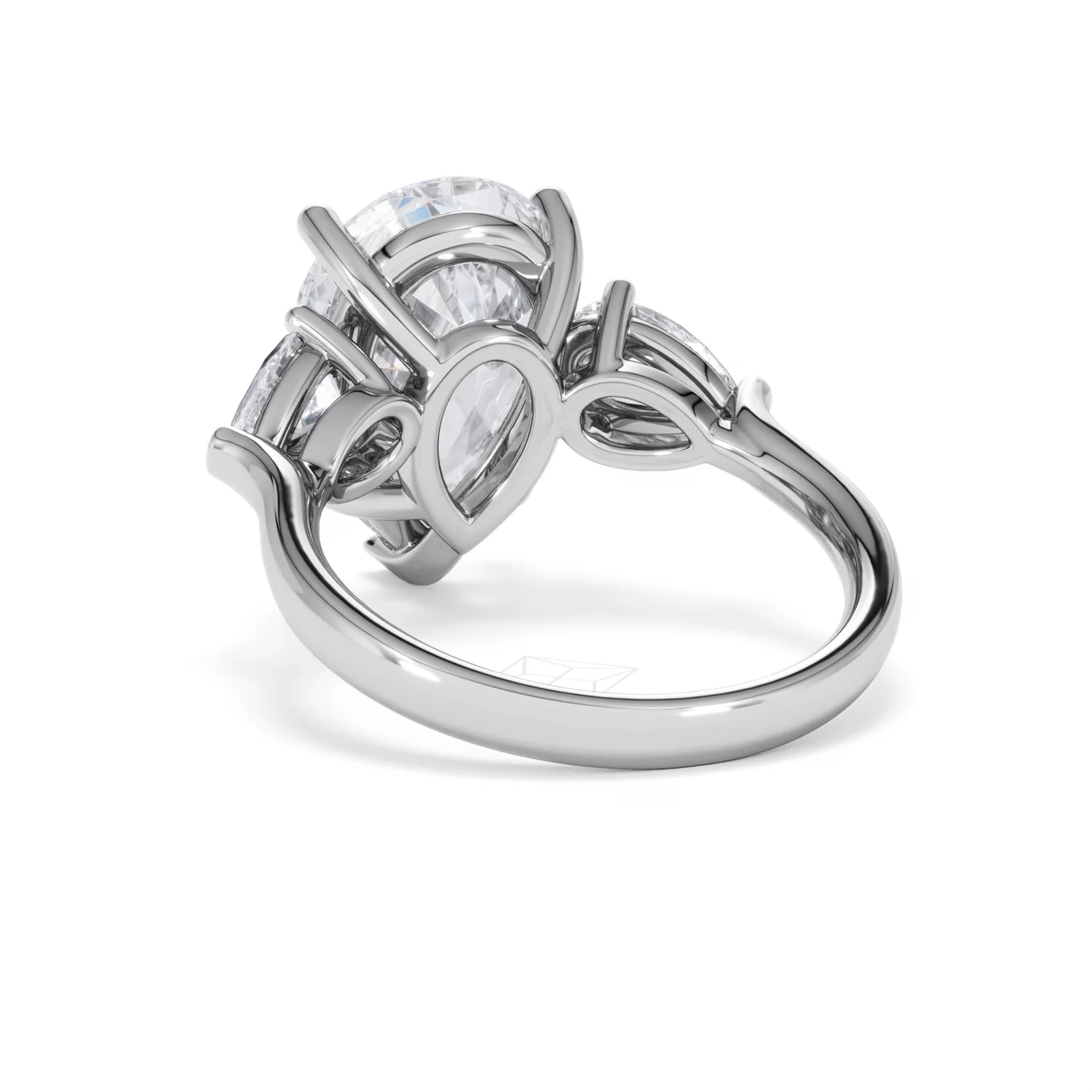 Adore 6.00ct Pear Cut Lab Diamond 3 Stone Engagement Ring in Platinum - Image 52