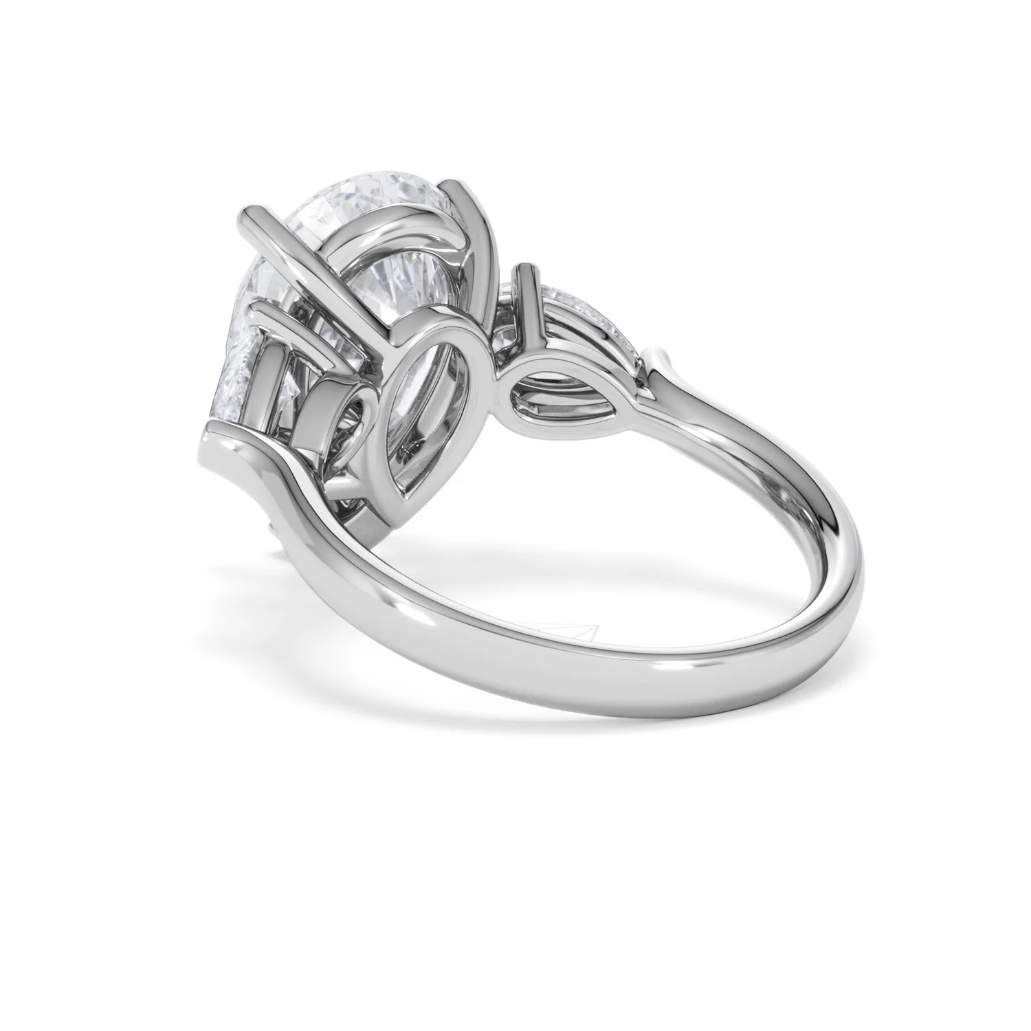 Adore 6.00ct Pear Cut Lab Diamond 3 Stone Engagement Ring in Platinum - Image 55