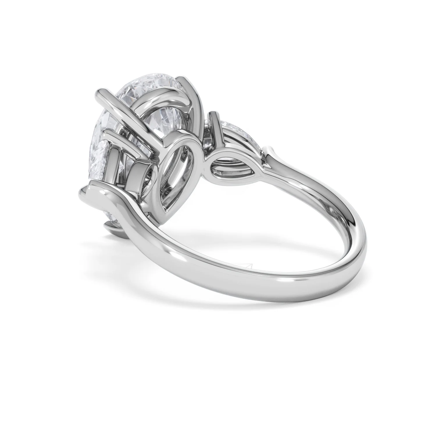 Adore 6.00ct Pear Cut Lab Diamond 3 Stone Engagement Ring in Platinum - Image 56