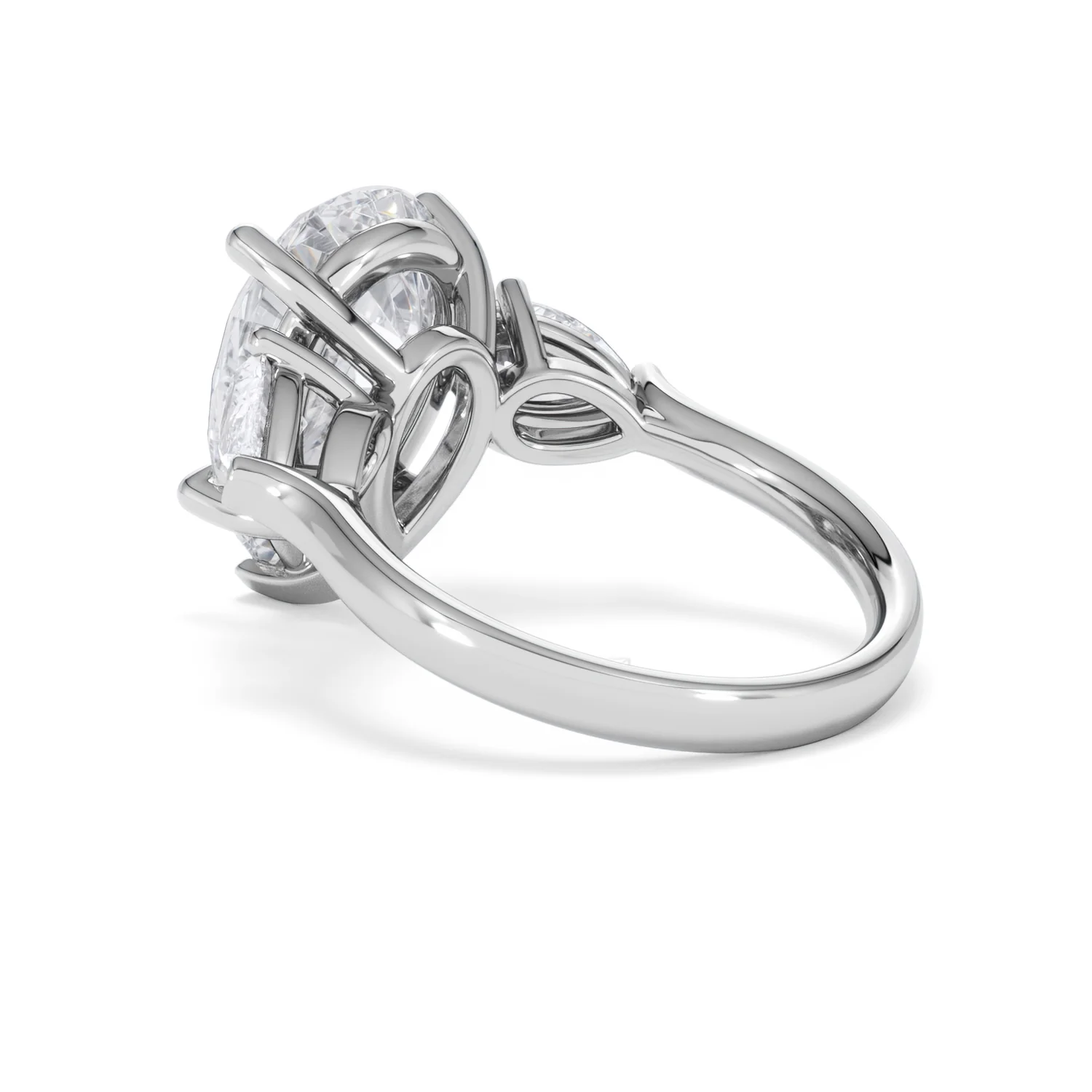 Adore 6.00ct Pear Cut Lab Diamond 3 Stone Engagement Ring in Platinum - Image 57