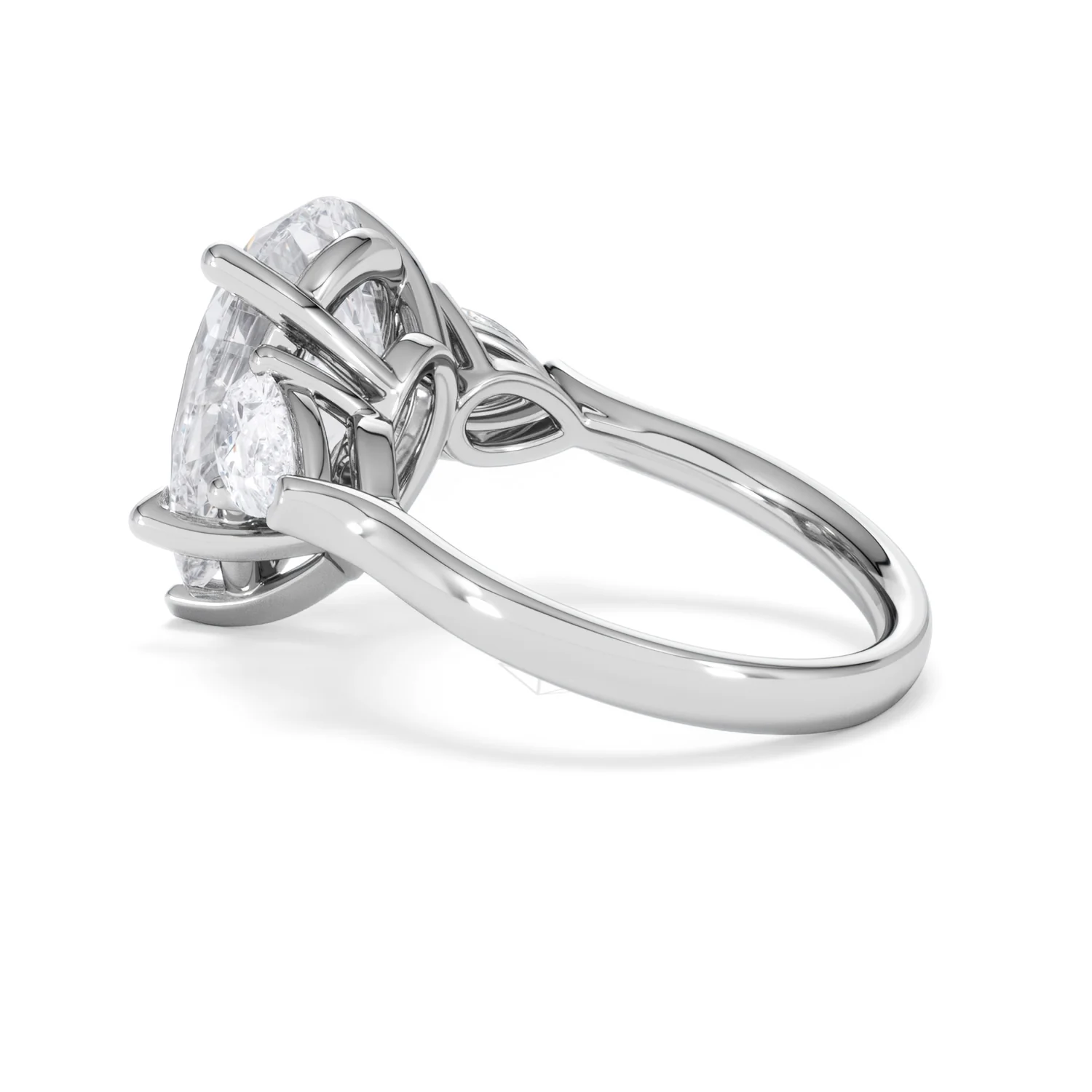 Adore 6.00ct Pear Cut Lab Diamond 3 Stone Engagement Ring in Platinum - Image 61