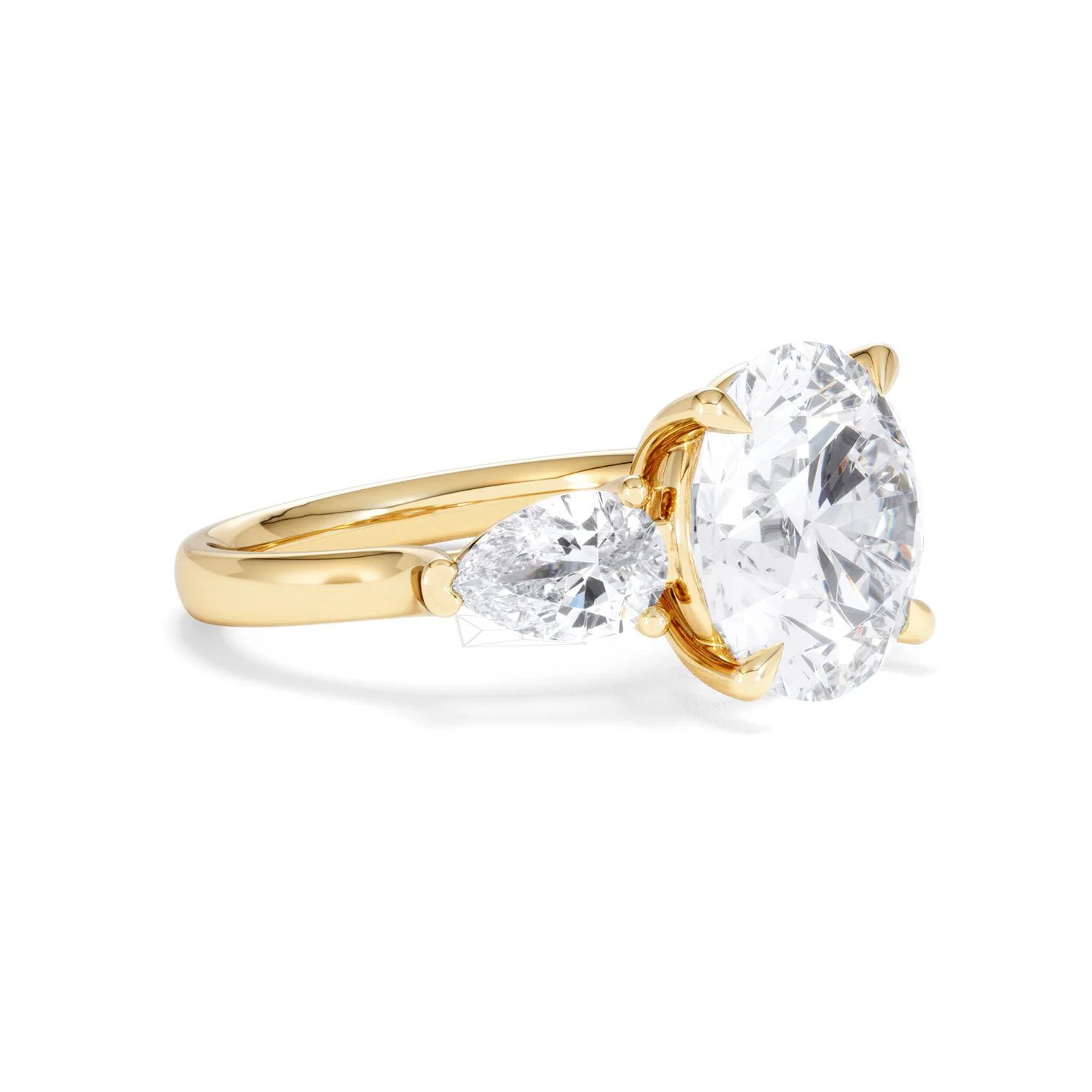Adore 6.00ct Round Cut Lab Diamond 3 Stone Engagement Ring in 18K Yellow Gold - Image 18