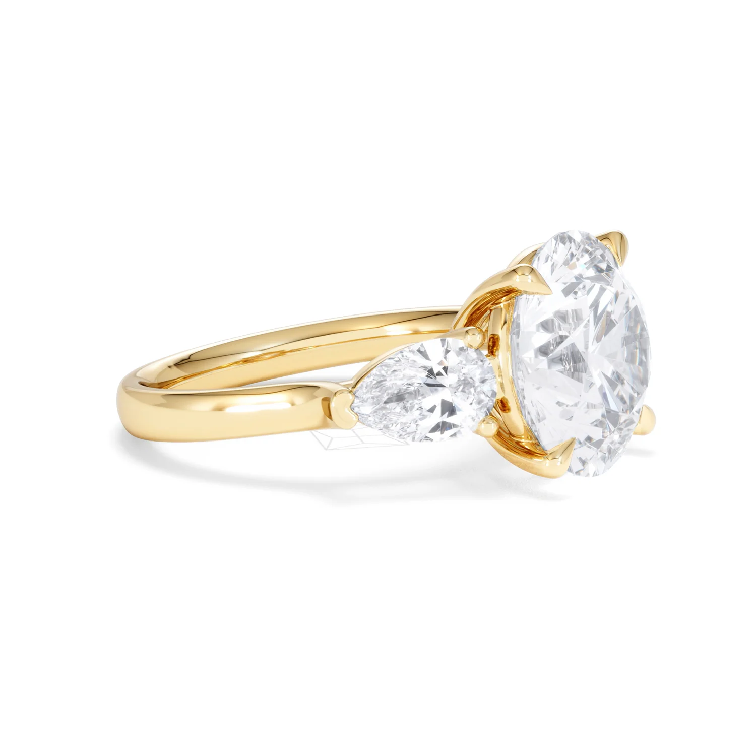 Adore 6.00ct Round Cut Lab Diamond 3 Stone Engagement Ring in 18K Yellow Gold - Image 20