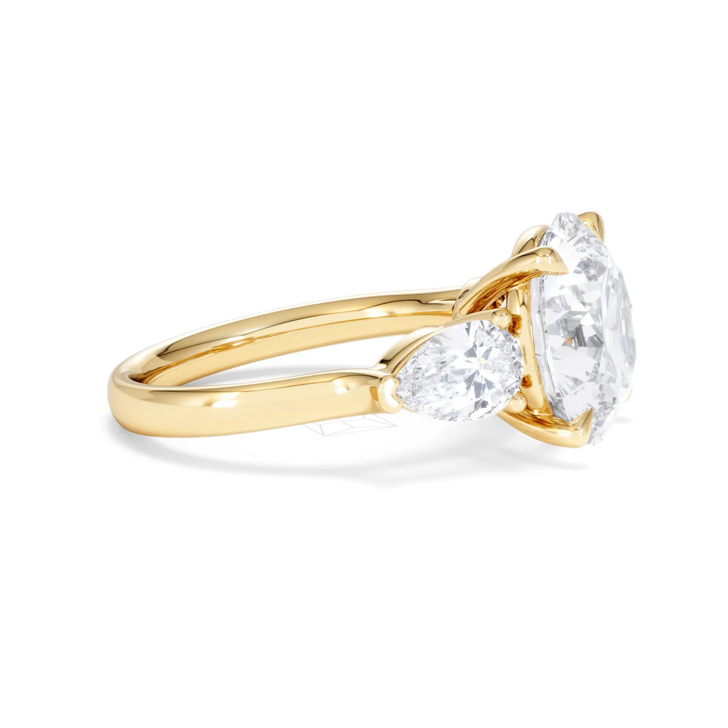 Adore 6.00ct Round Cut Lab Diamond 3 Stone Engagement Ring in 18K Yellow Gold - Image 23