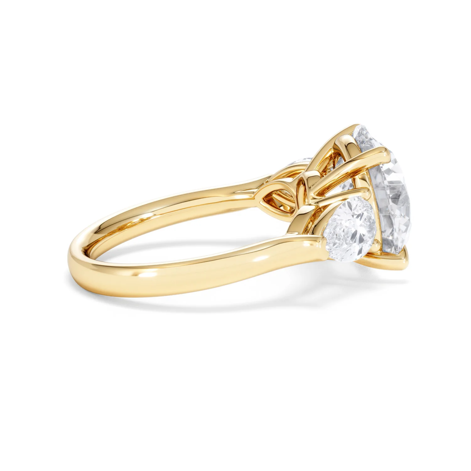 Adore 6.00ct Round Cut Lab Diamond 3 Stone Engagement Ring in 18K Yellow Gold - Image 29