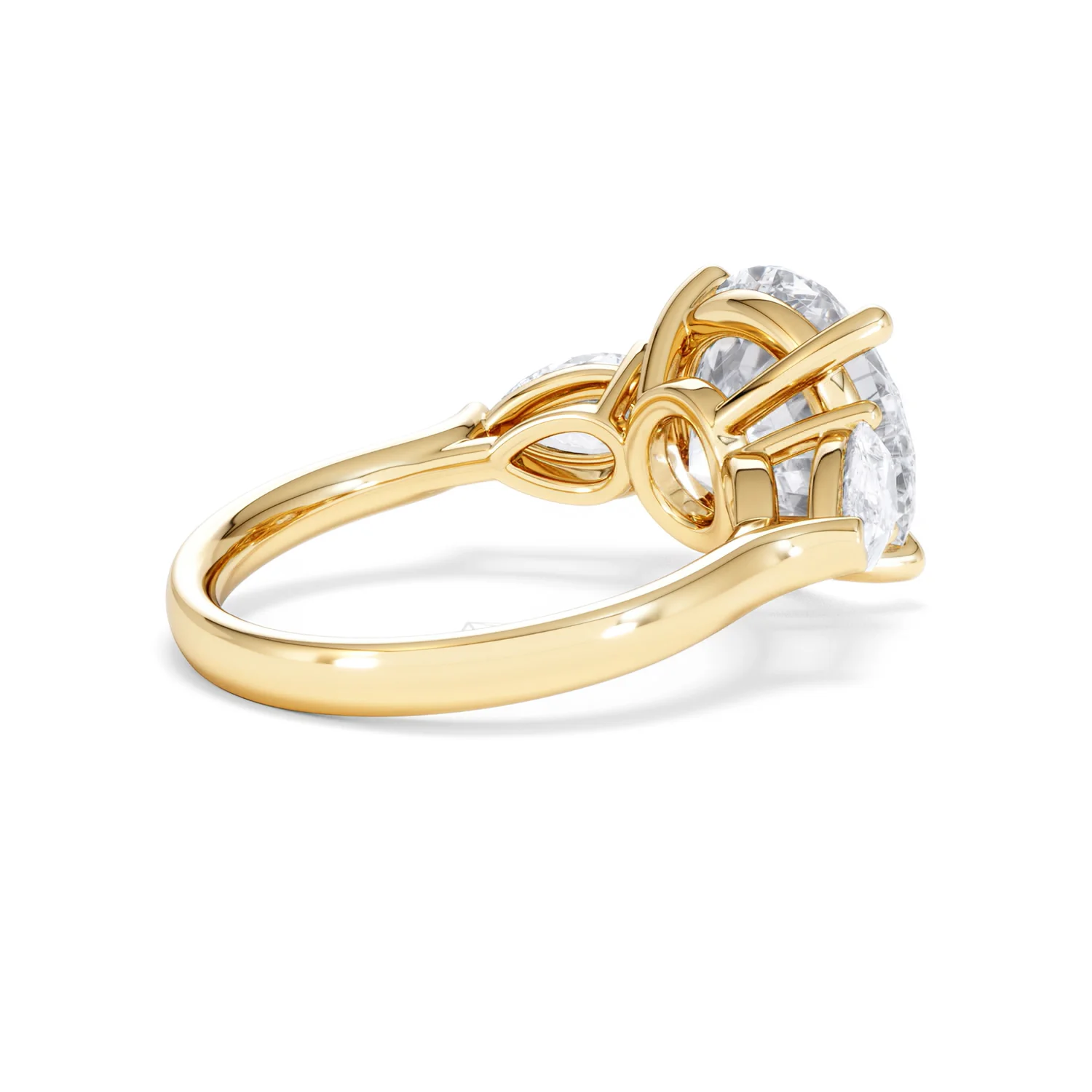Adore 6.00ct Round Cut Lab Diamond 3 Stone Engagement Ring in 18K Yellow Gold - Image 35