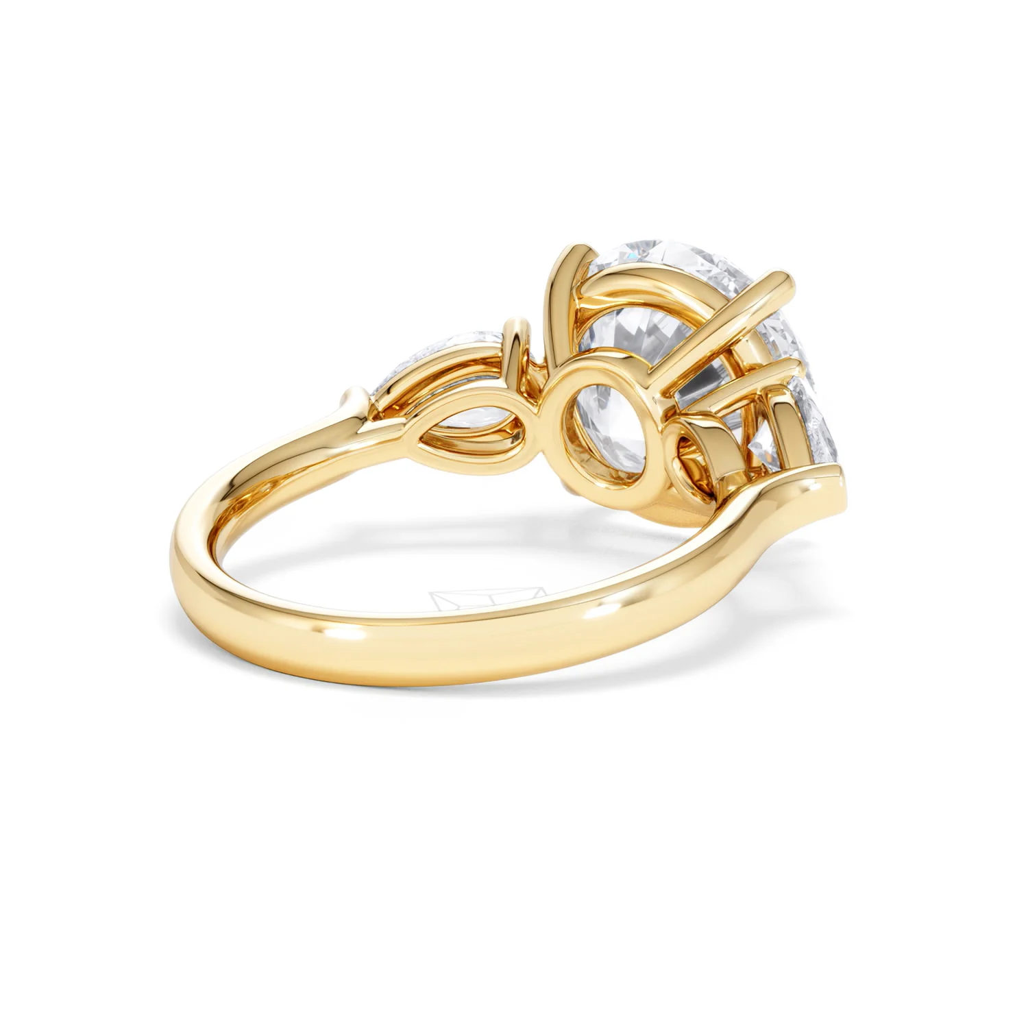 Adore 6.00ct Round Cut Lab Diamond 3 Stone Engagement Ring in 18K Yellow Gold - Image 39