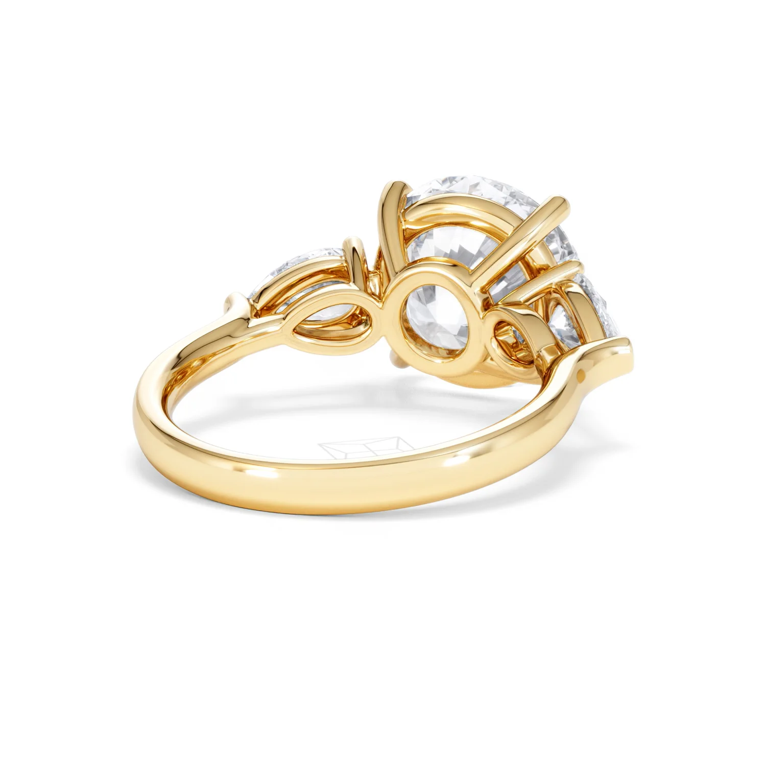 Adore 6.00ct Round Cut Lab Diamond 3 Stone Engagement Ring in 18K Yellow Gold - Image 41