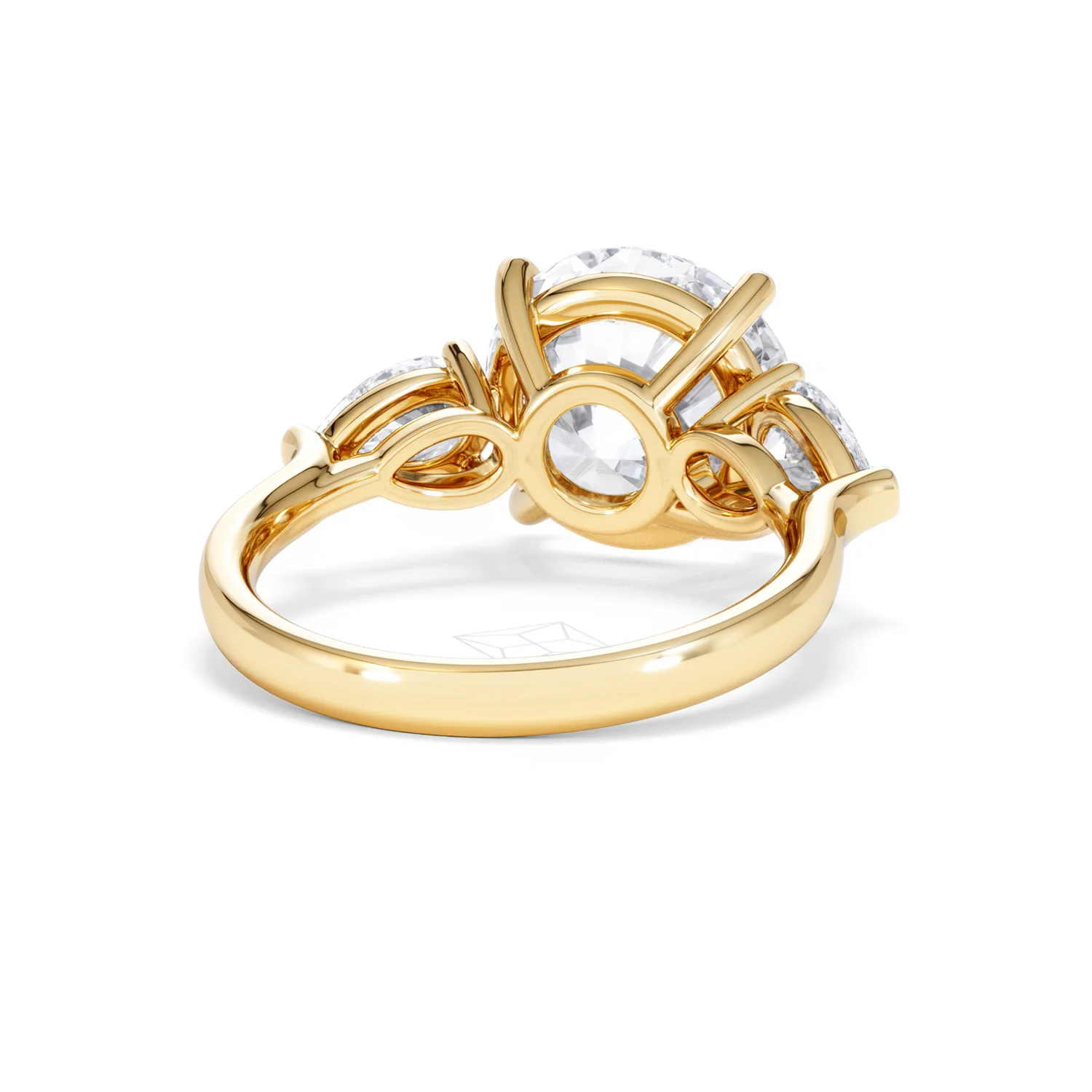 Adore 6.00ct Round Cut Lab Diamond 3 Stone Engagement Ring in 18K Yellow Gold - Image 43