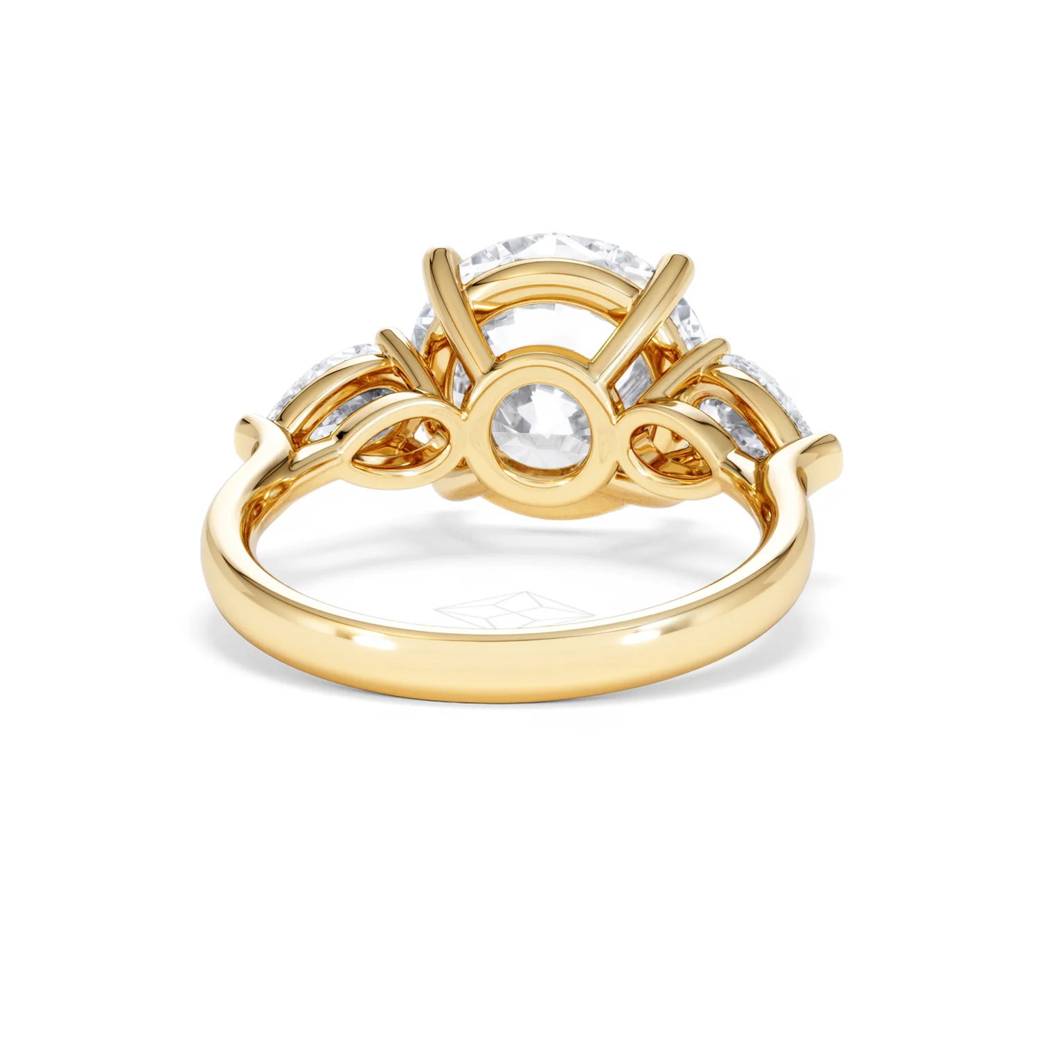 Adore 6.00ct Round Cut Lab Diamond 3 Stone Engagement Ring in 18K Yellow Gold - Image 45