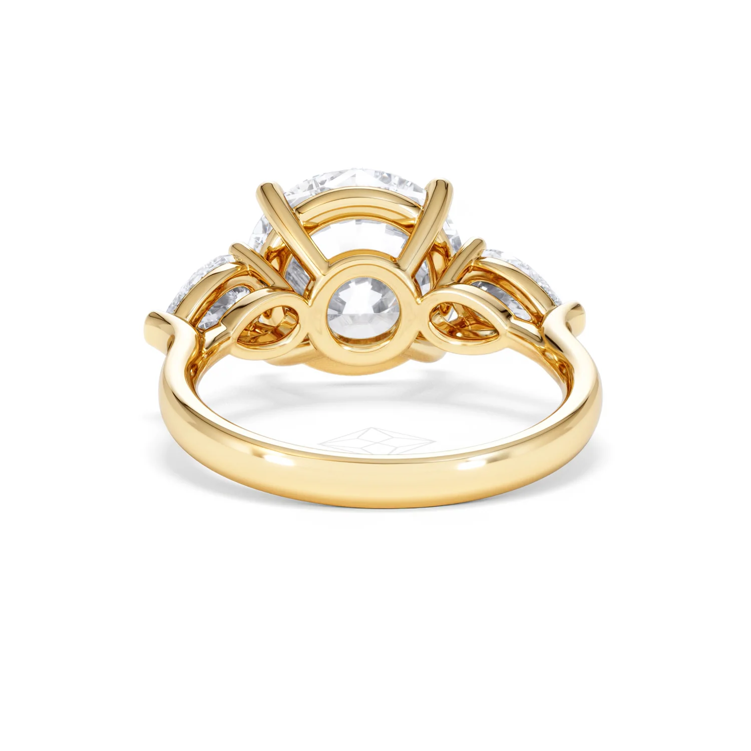 Adore 6.00ct Round Cut Lab Diamond 3 Stone Engagement Ring in 18K Yellow Gold - Image 48