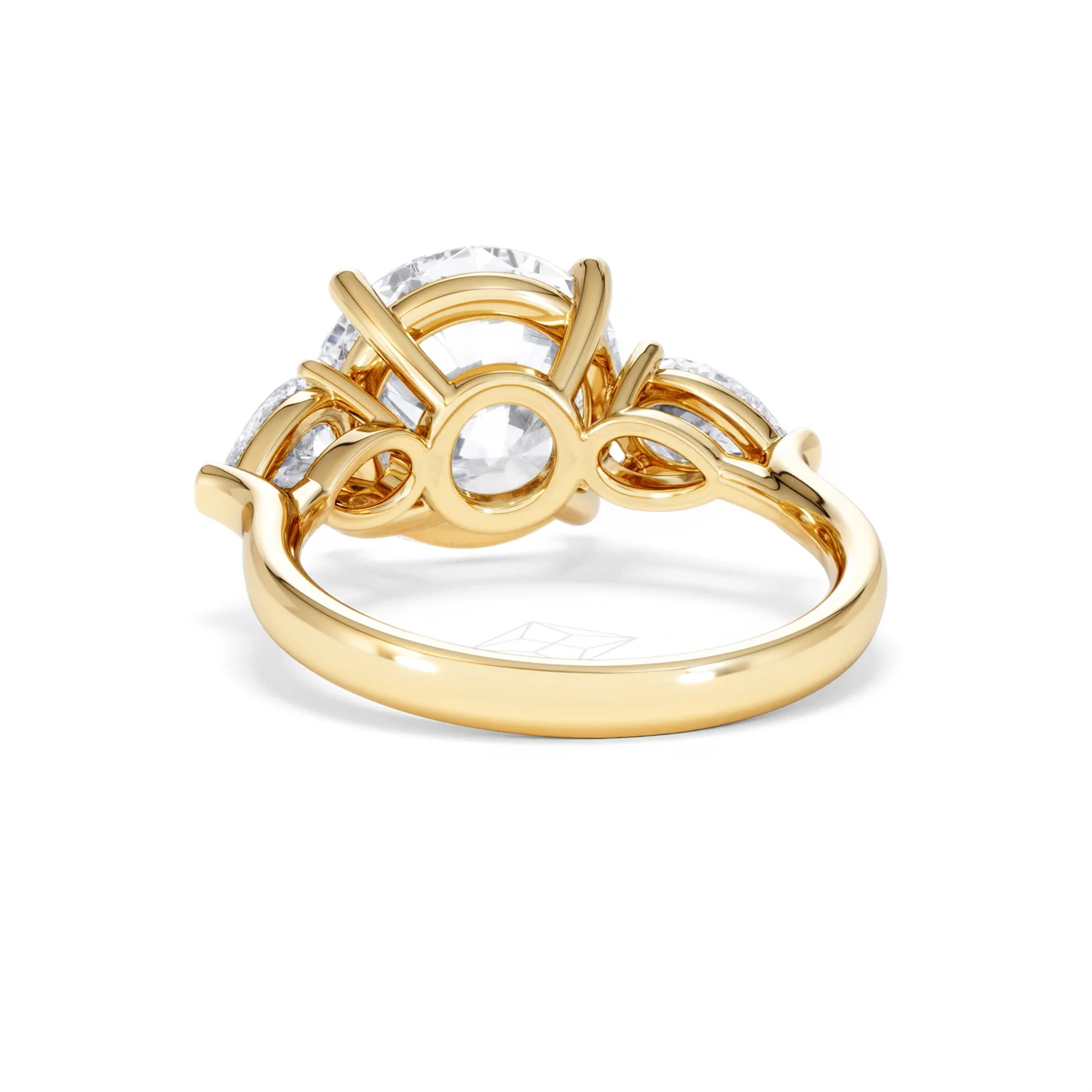 Adore 6.00ct Round Cut Lab Diamond 3 Stone Engagement Ring in 18K Yellow Gold - Image 50
