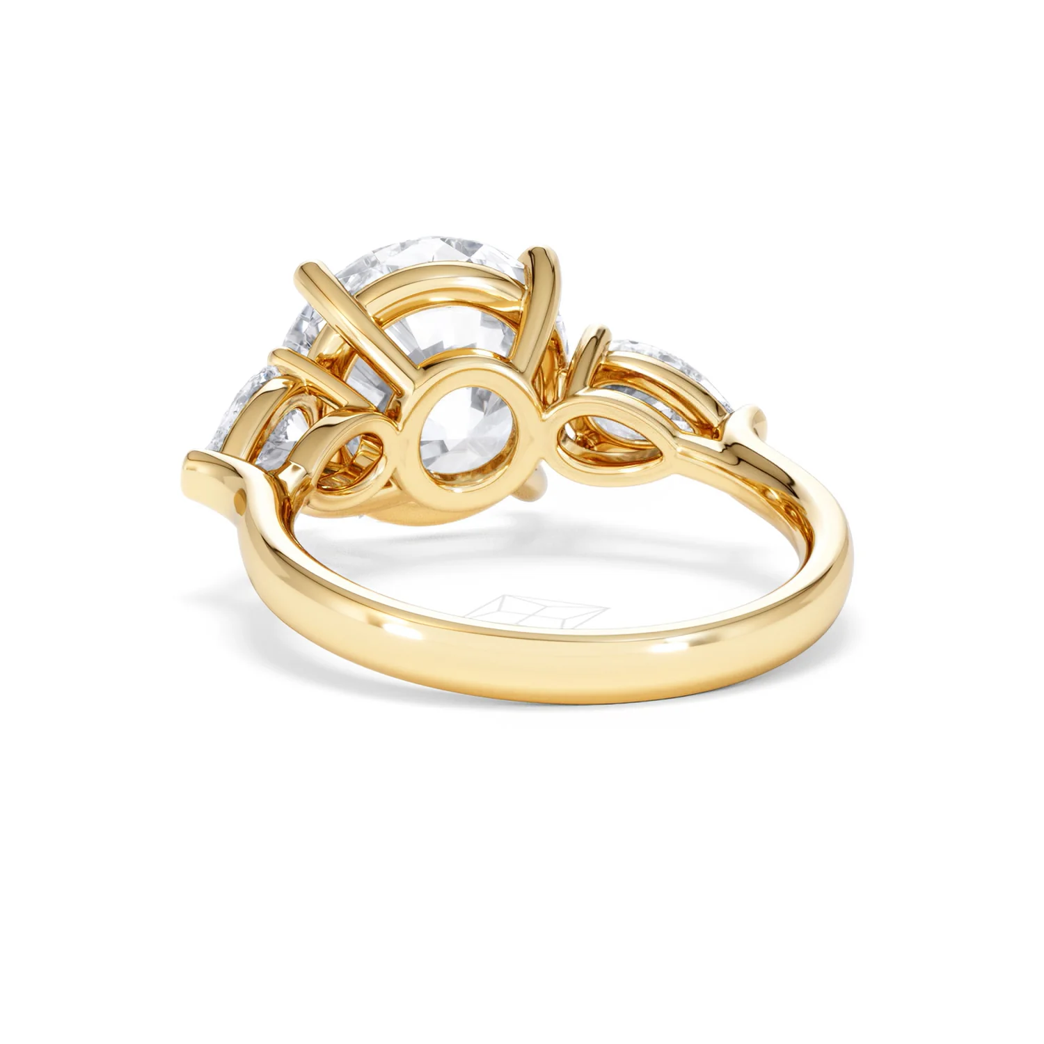 Adore 6.00ct Round Cut Lab Diamond 3 Stone Engagement Ring in 18K Yellow Gold - Image 51