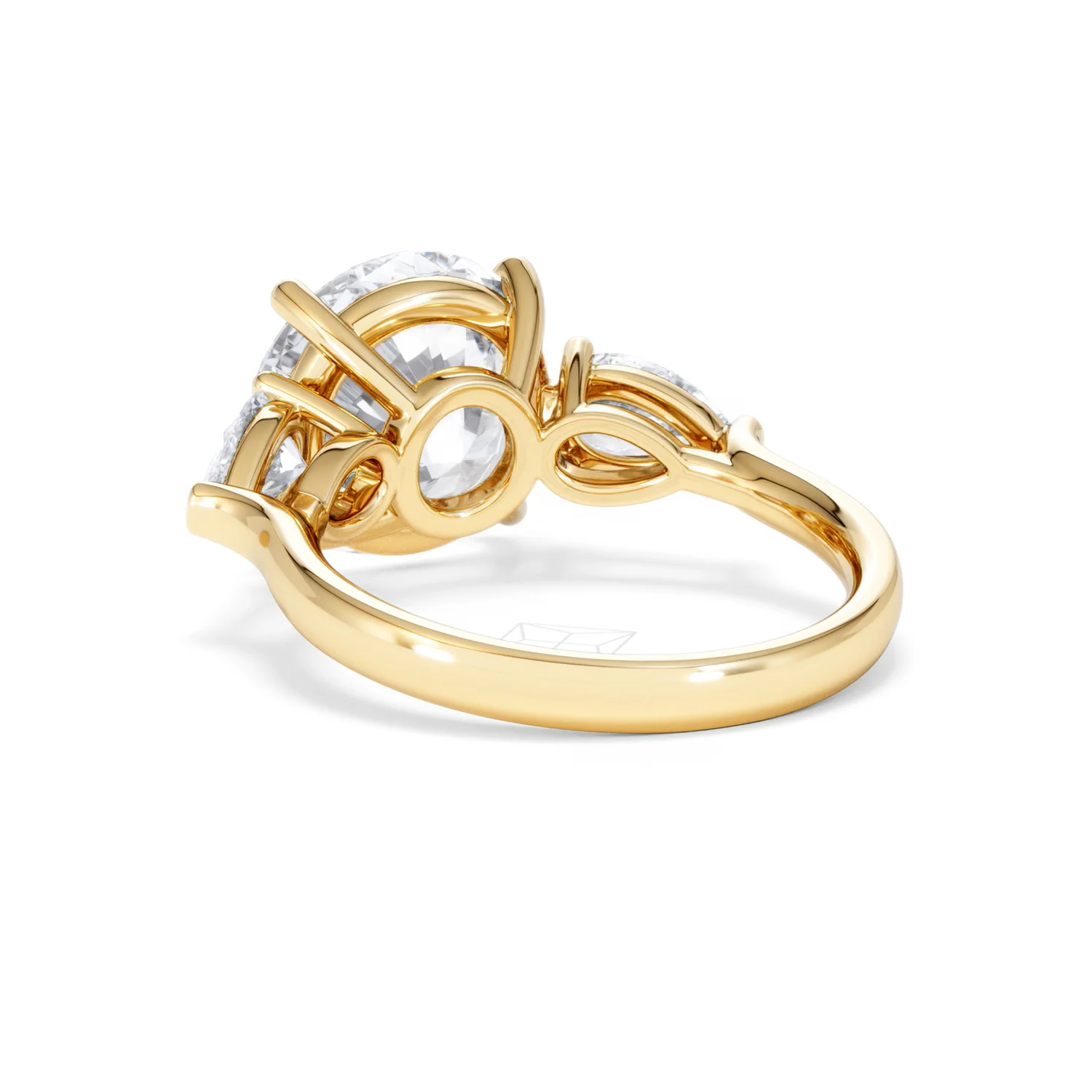 Adore 6.00ct Round Cut Lab Diamond 3 Stone Engagement Ring in 18K Yellow Gold - Image 53