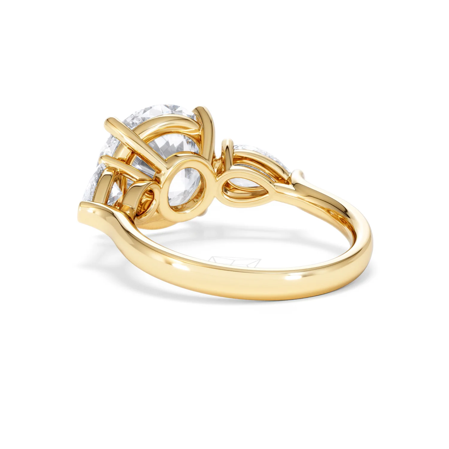 Adore 6.00ct Round Cut Lab Diamond 3 Stone Engagement Ring in 18K Yellow Gold - Image 54