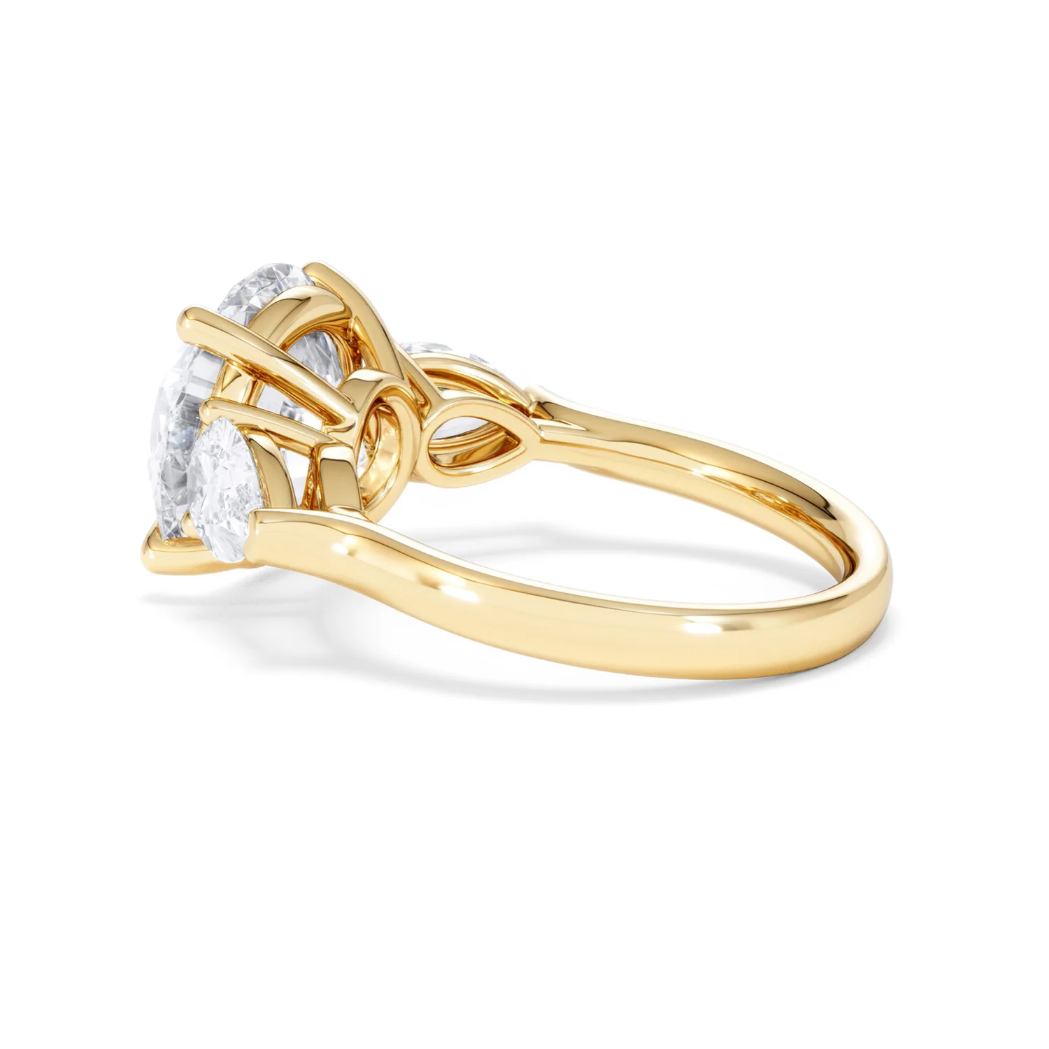 Adore 6.00ct Round Cut Lab Diamond 3 Stone Engagement Ring in 18K Yellow Gold - Image 61
