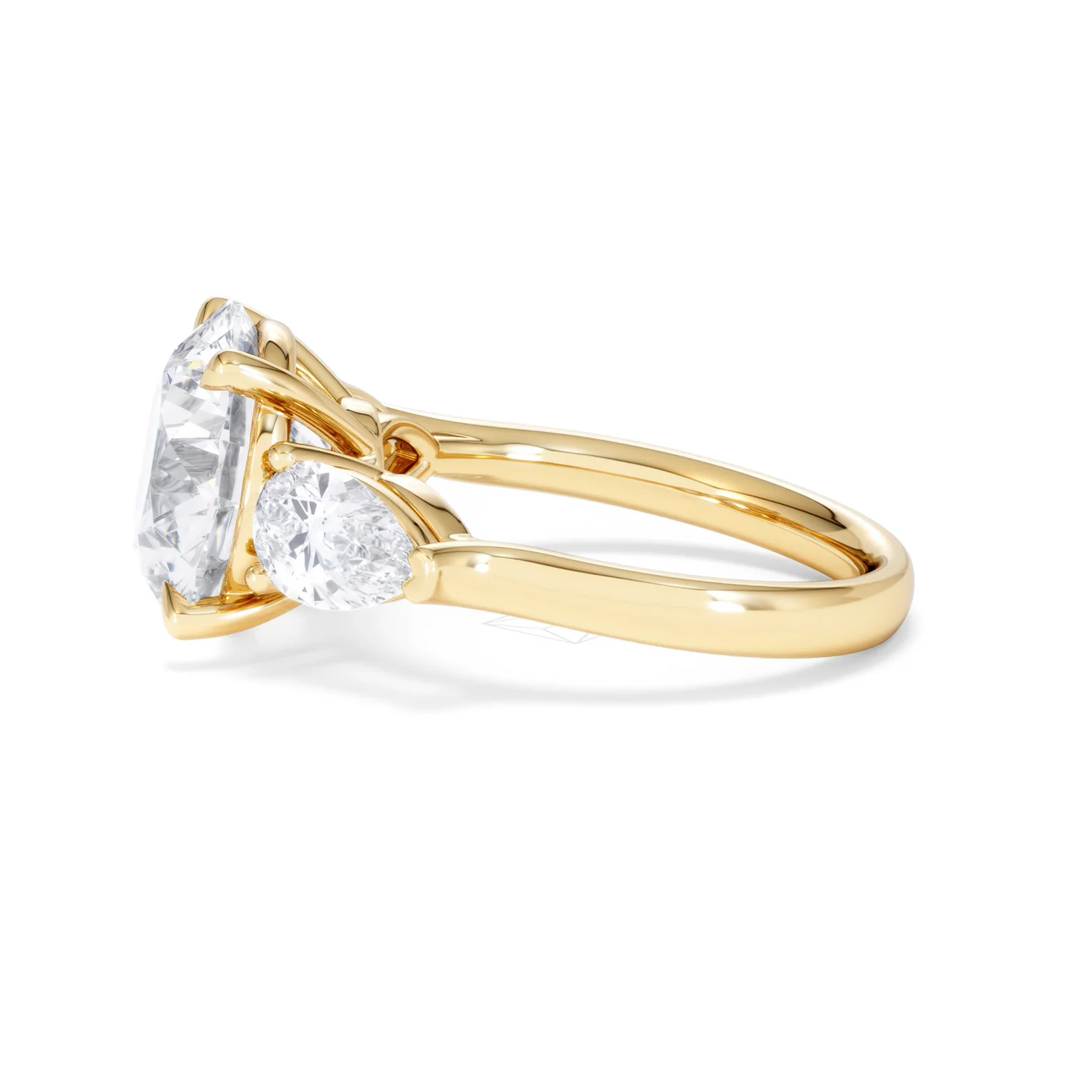 Adore 6.00ct Round Cut Lab Diamond 3 Stone Engagement Ring in 18K Yellow Gold - Image 68