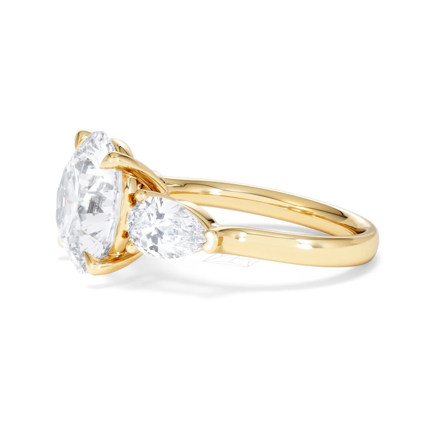 Adore 6.00ct Round Cut Lab Diamond 3 Stone Engagement Ring in 18K Yellow Gold - Image 71