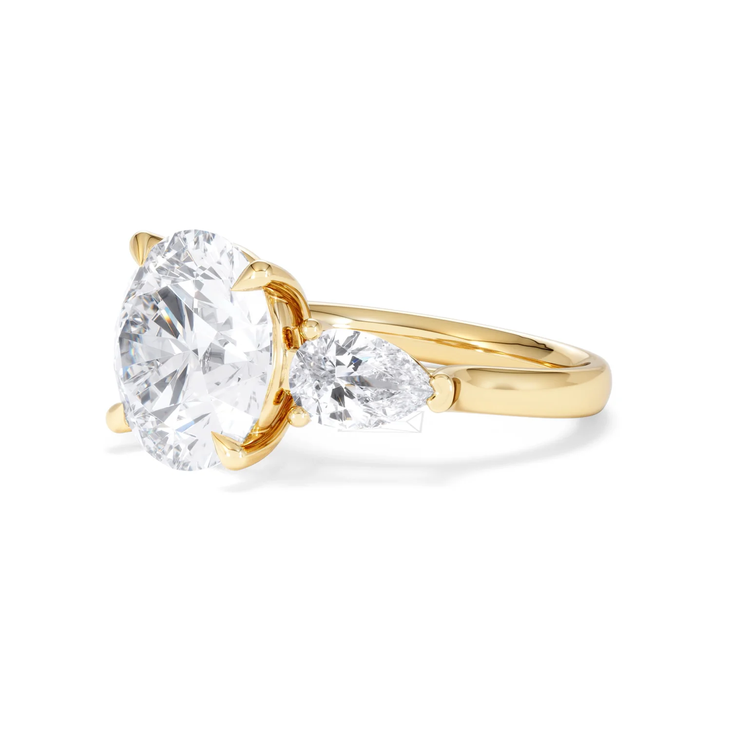 Adore 6.00ct Round Cut Lab Diamond 3 Stone Engagement Ring in 18K Yellow Gold - Image 76