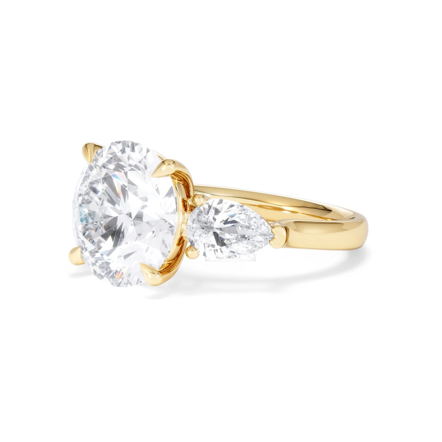 Adore 6.00ct Round Cut Lab Diamond 3 Stone Engagement Ring in 18K Yellow Gold - Image 77