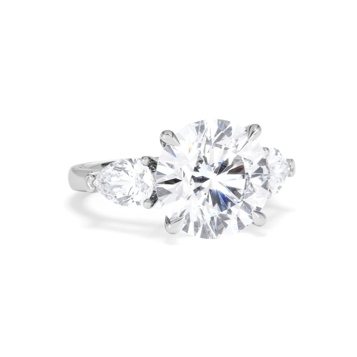 Adore 6.00ct Round Cut Lab Diamond 3 Stone Engagement Ring in Platinum - Image 11