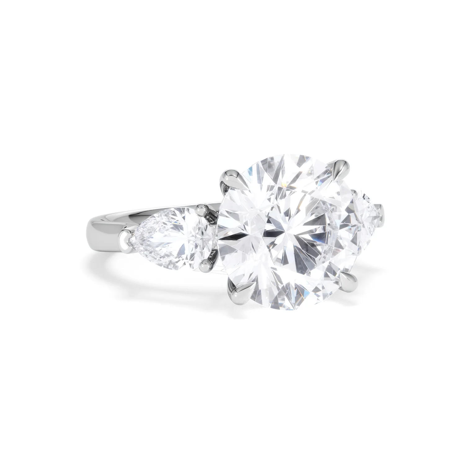 Adore 6.00ct Round Cut Lab Diamond 3 Stone Engagement Ring in Platinum - Image 12