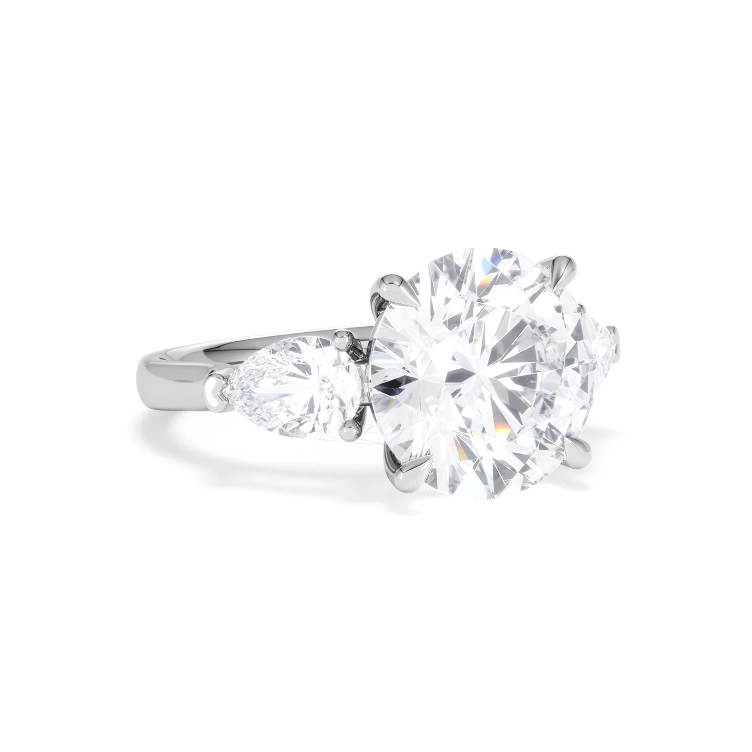 Adore 6.00ct Round Cut Lab Diamond 3 Stone Engagement Ring in Platinum - Image 13