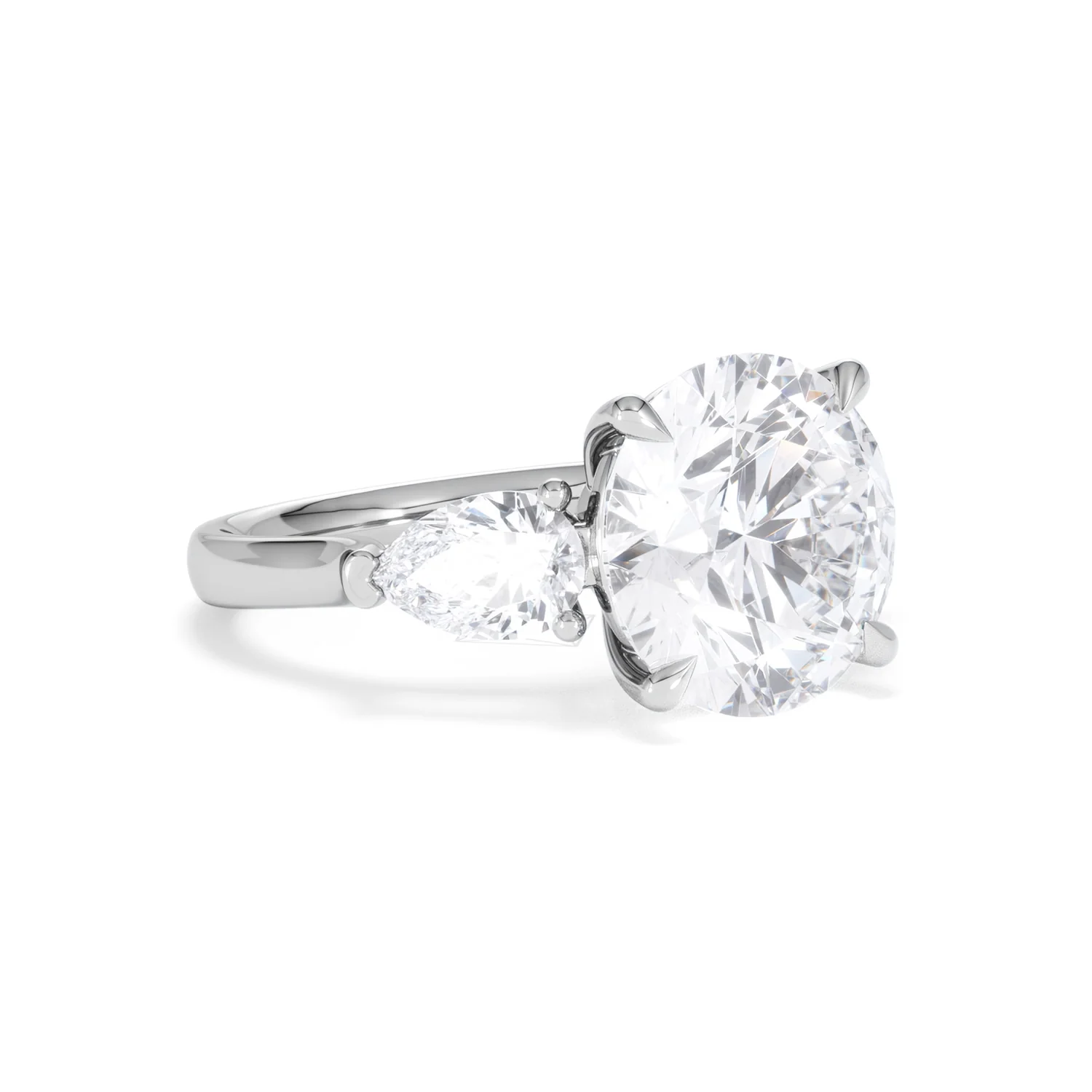Adore 6.00ct Round Cut Lab Diamond 3 Stone Engagement Ring in Platinum - Image 15