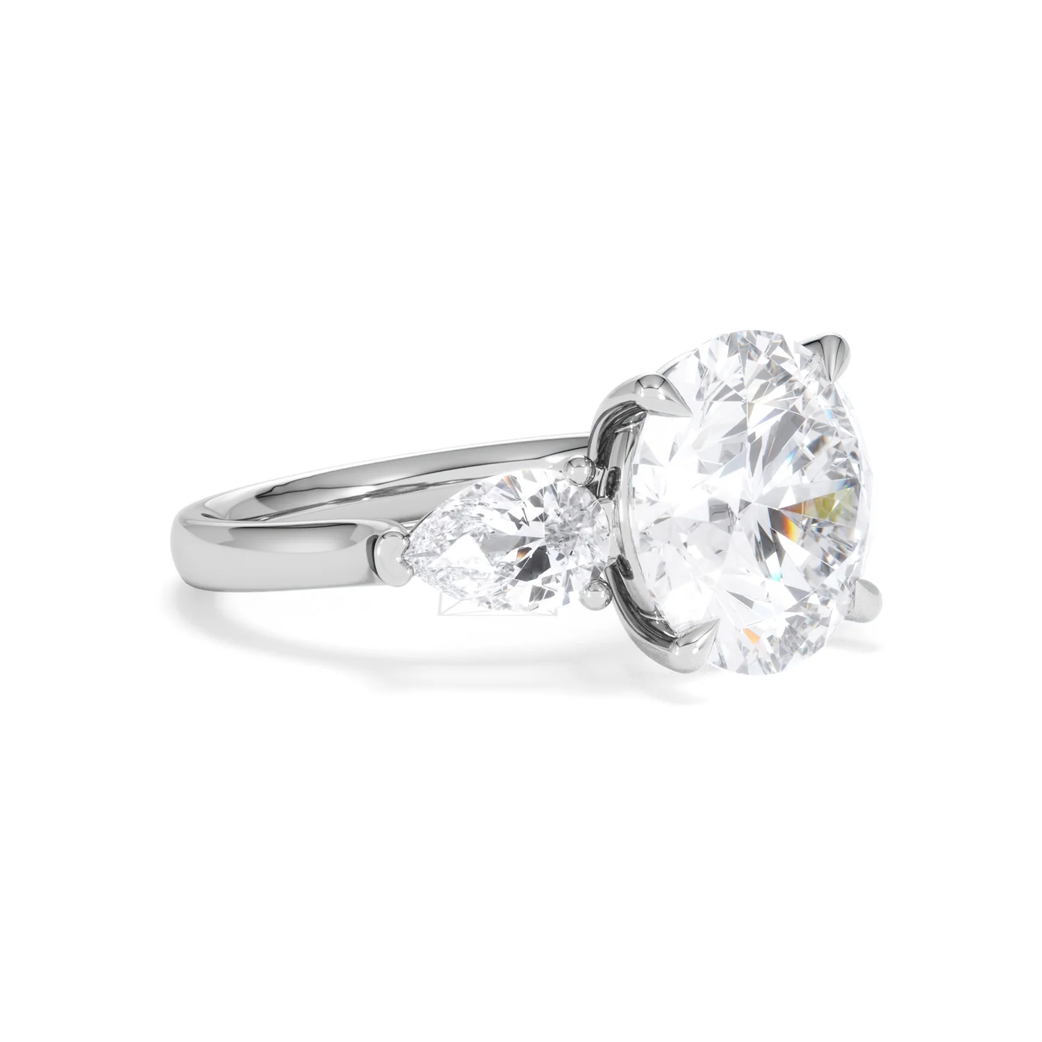 Adore 6.00ct Round Cut Lab Diamond 3 Stone Engagement Ring in Platinum - Image 17