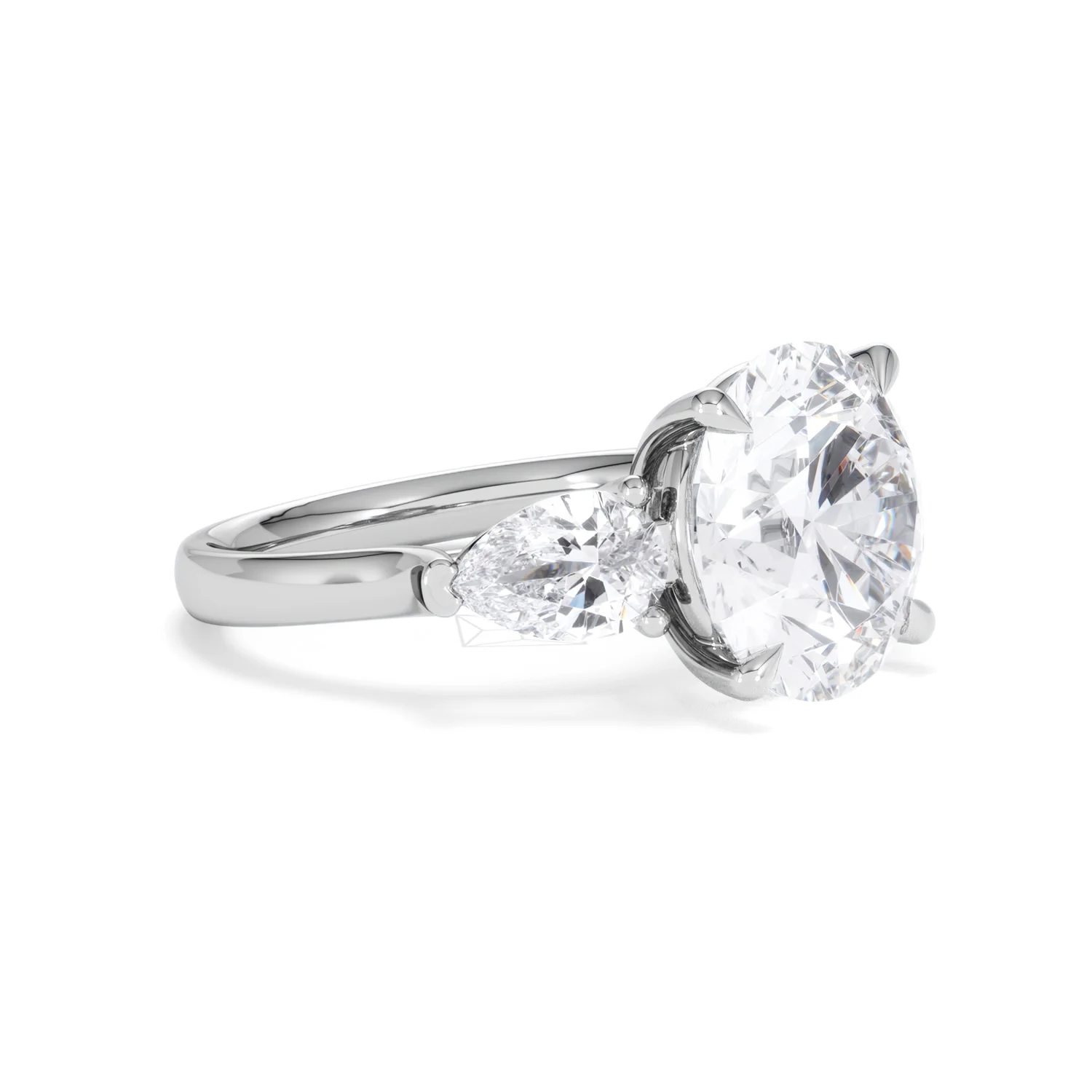 Adore 6.00ct Round Cut Lab Diamond 3 Stone Engagement Ring in Platinum - Image 18