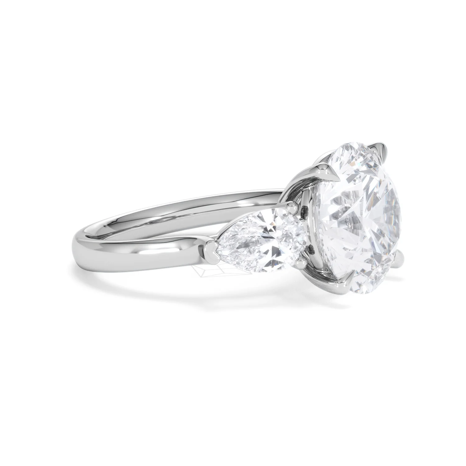 Adore 6.00ct Round Cut Lab Diamond 3 Stone Engagement Ring in Platinum - Image 20