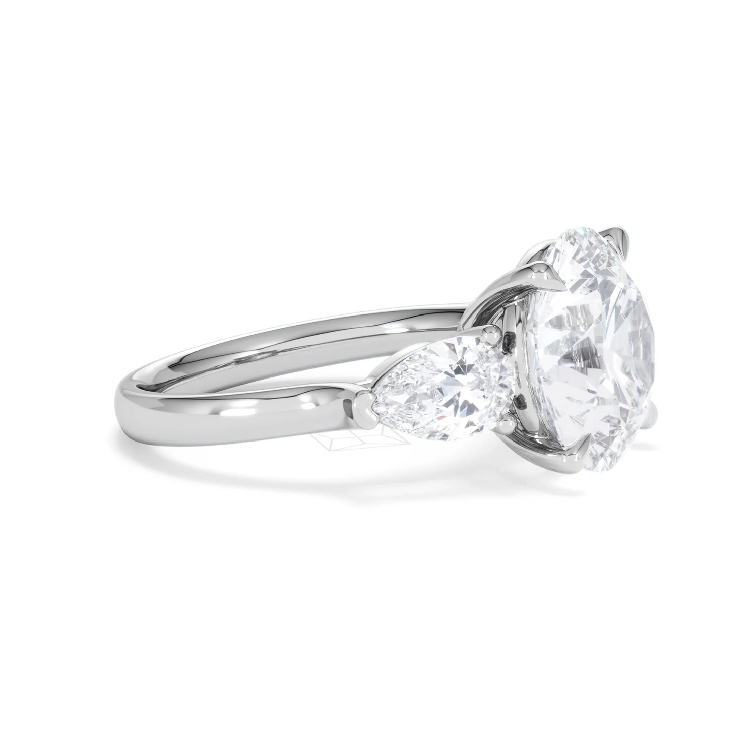Adore 6.00ct Round Cut Lab Diamond 3 Stone Engagement Ring in Platinum - Image 21