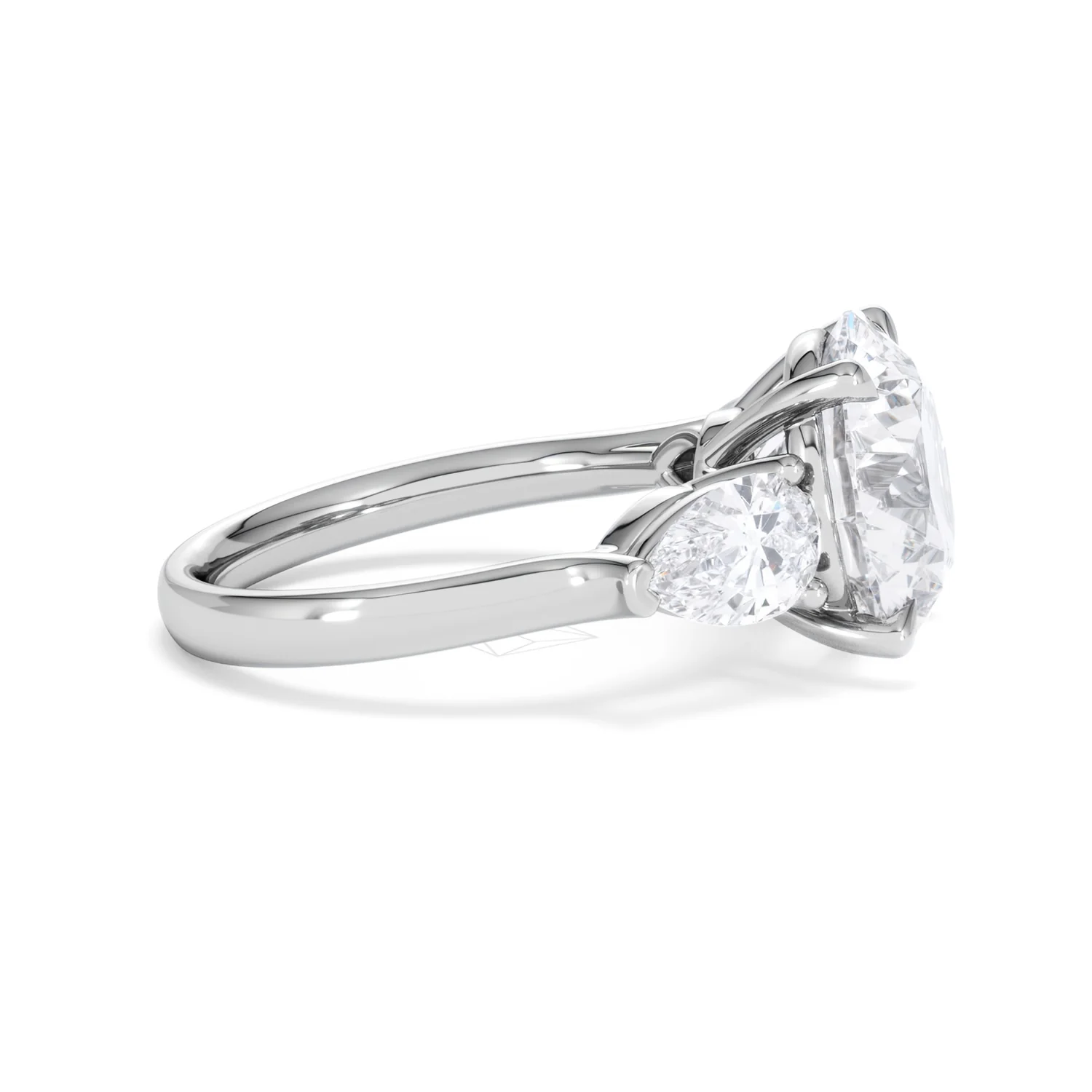 Adore 6.00ct Round Cut Lab Diamond 3 Stone Engagement Ring in Platinum - Image 25